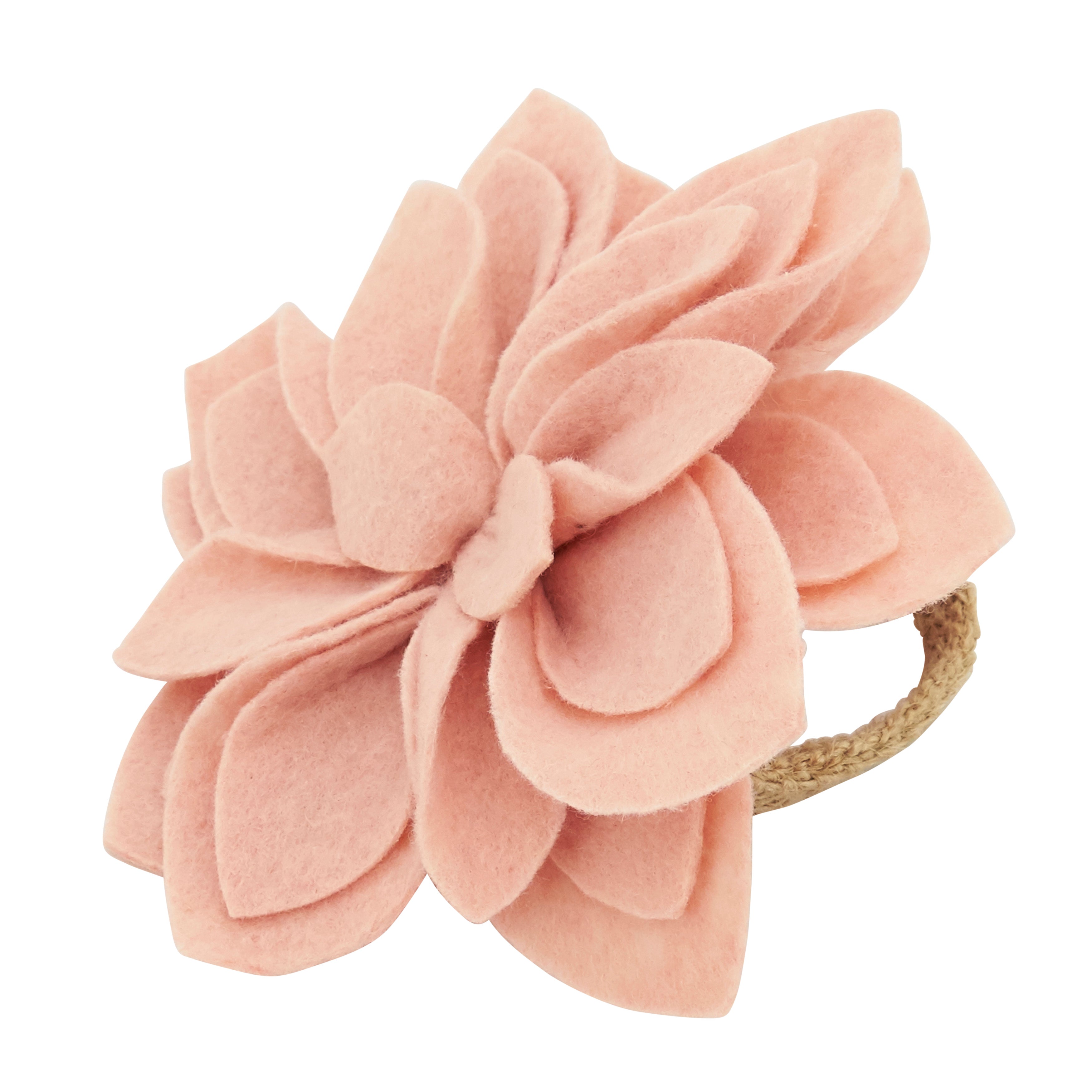 Felt Blossom Napkin Rings, Set of 4