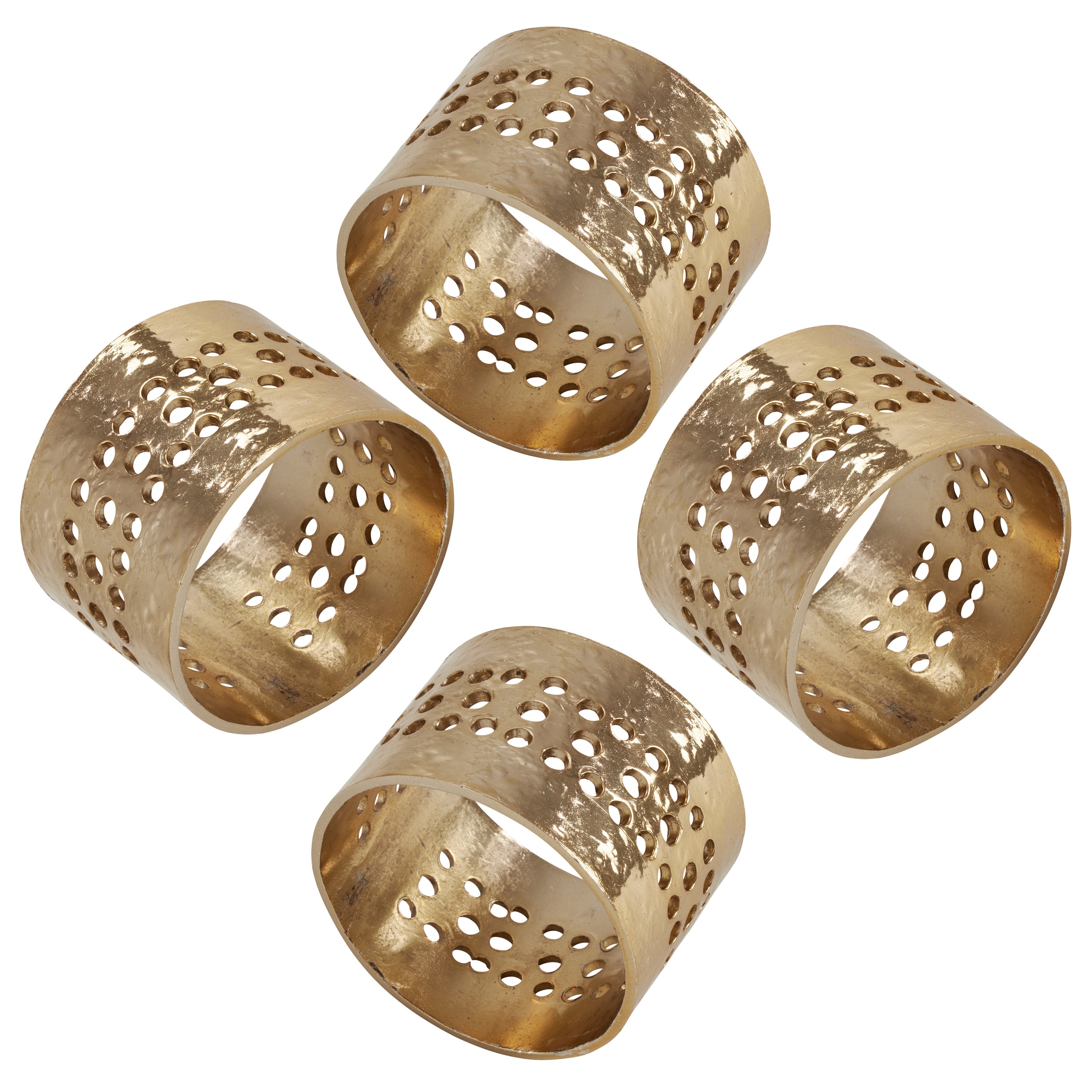 Hole Punched Napkin Ring, Set of 4