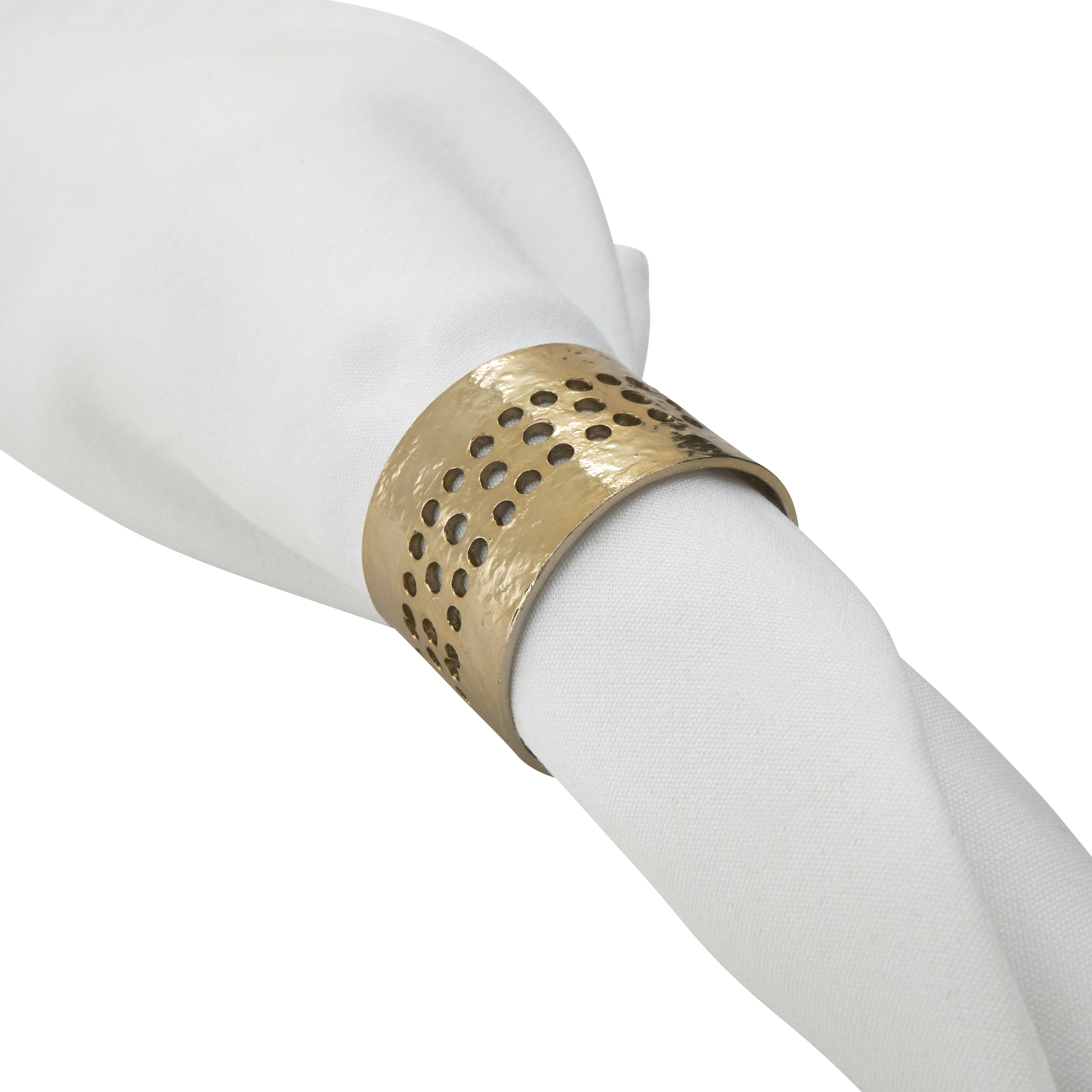 Hole Punched Napkin Ring, Set of 4