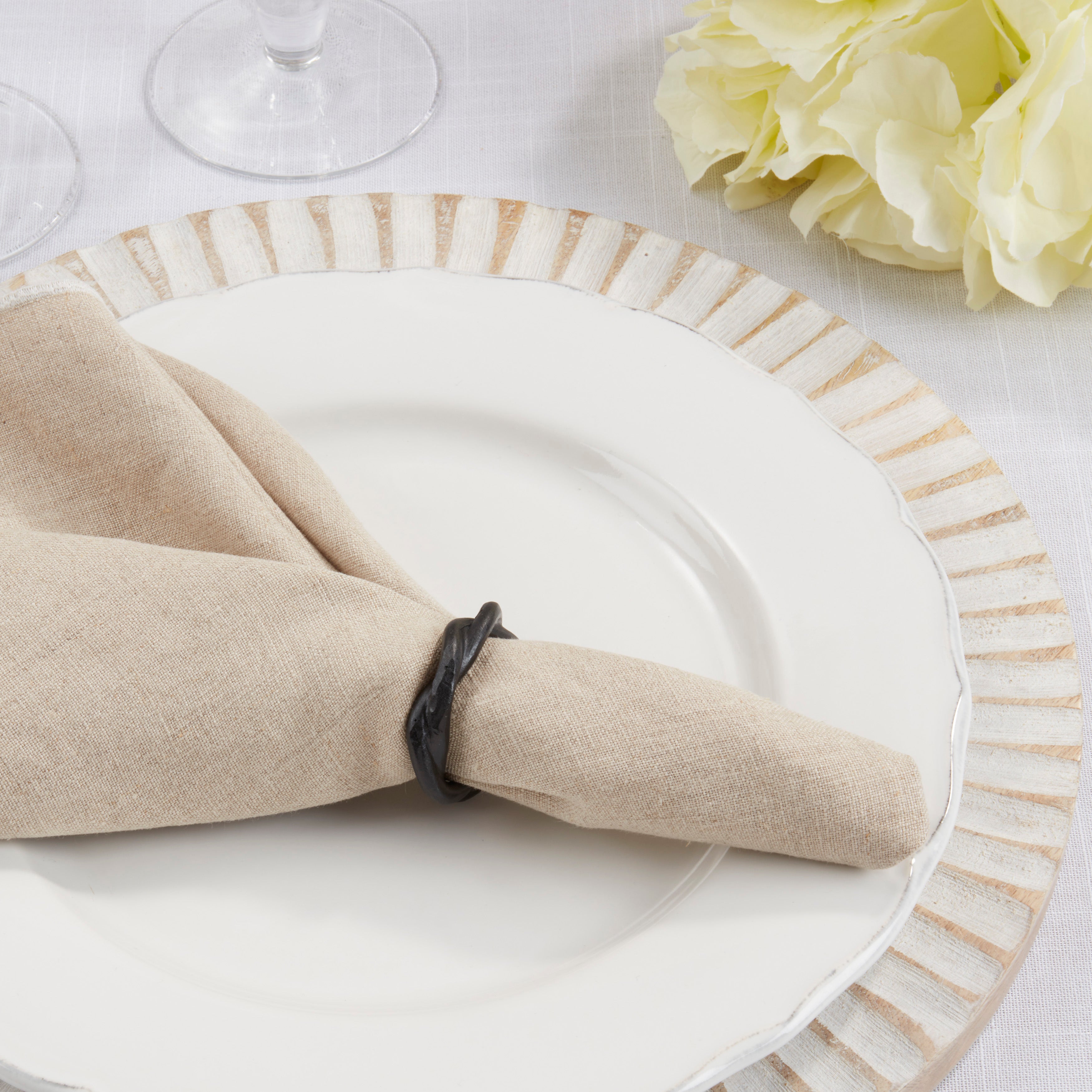 Twisted Resin Napkin Ring, Set of 4