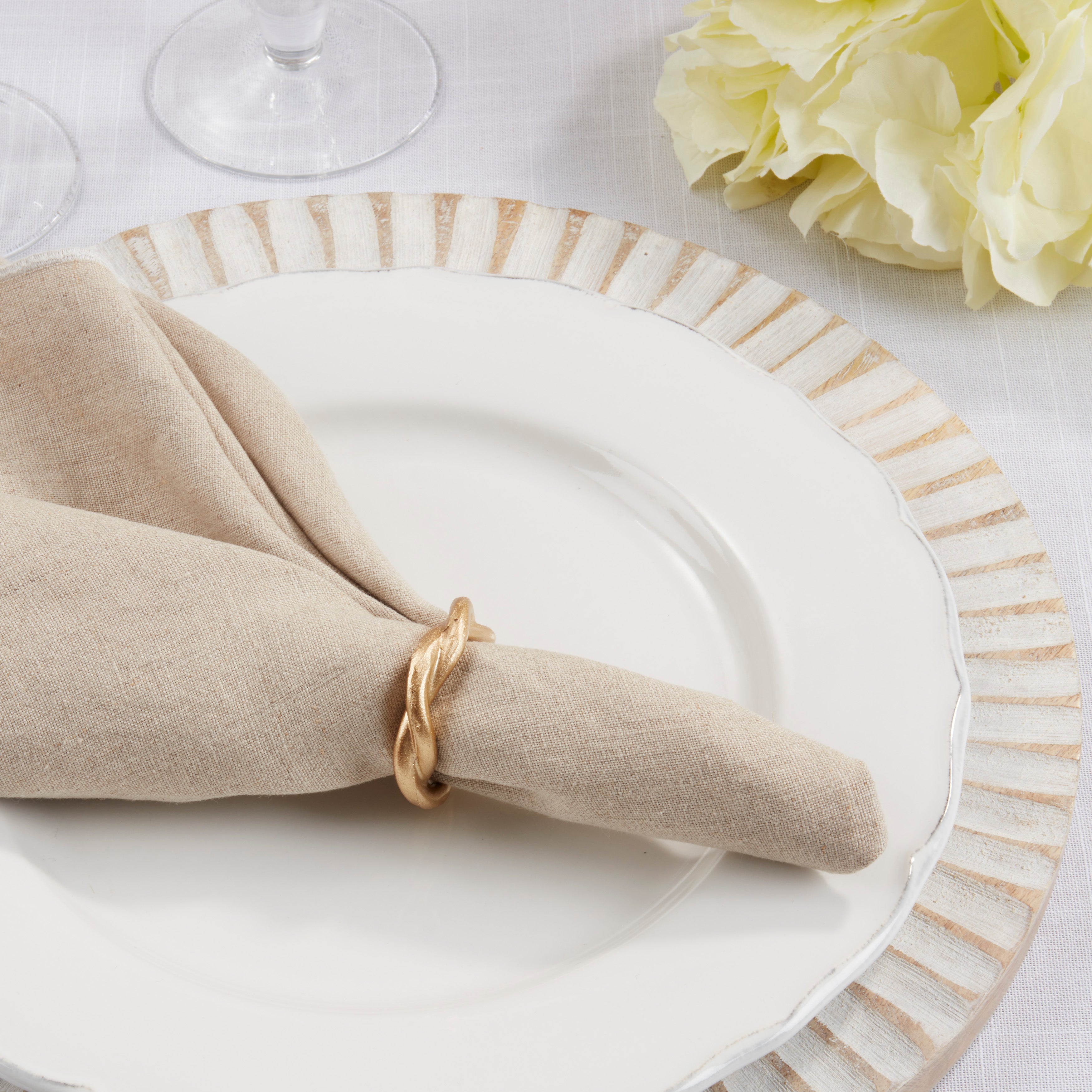 Twisted Resin Napkin Ring, Set of 4