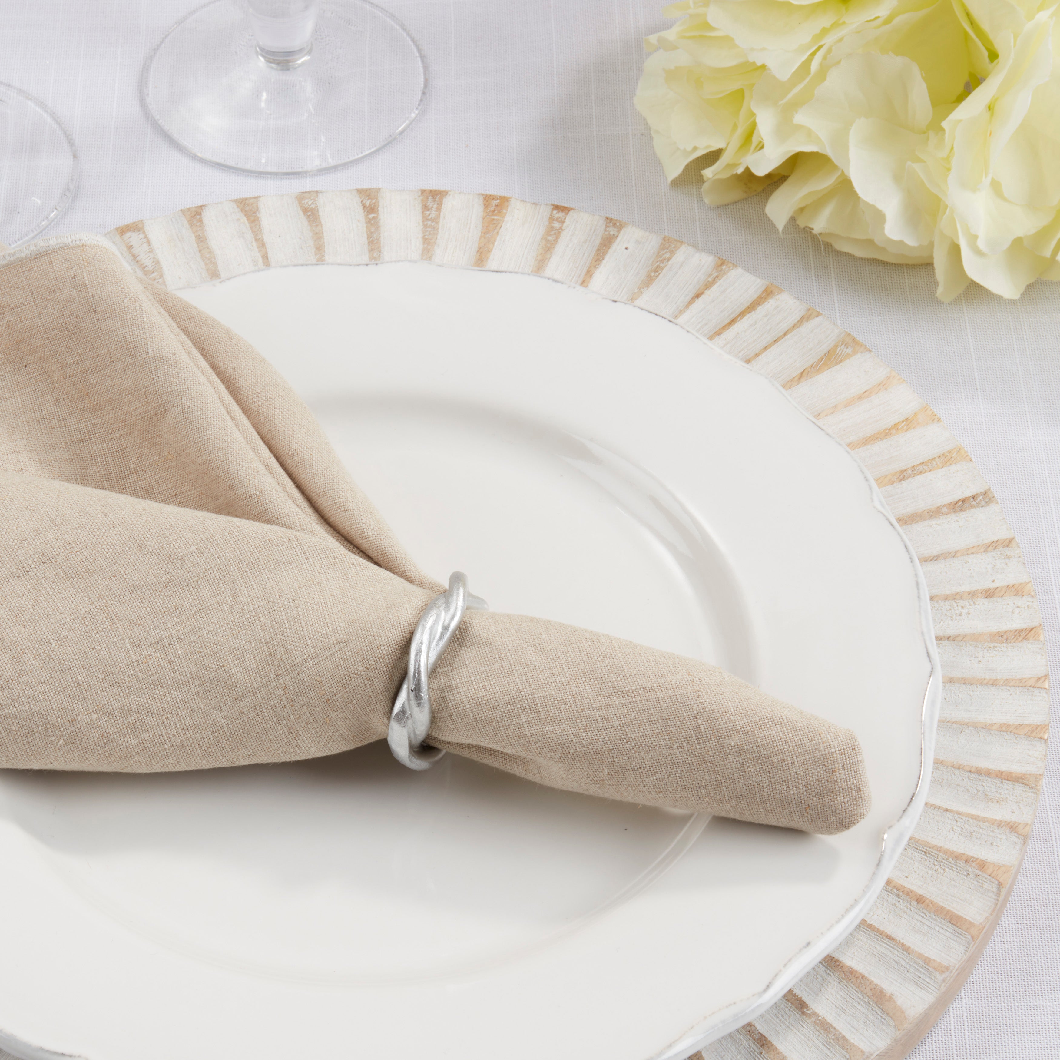 Twisted Resin Napkin Ring, Set of 4