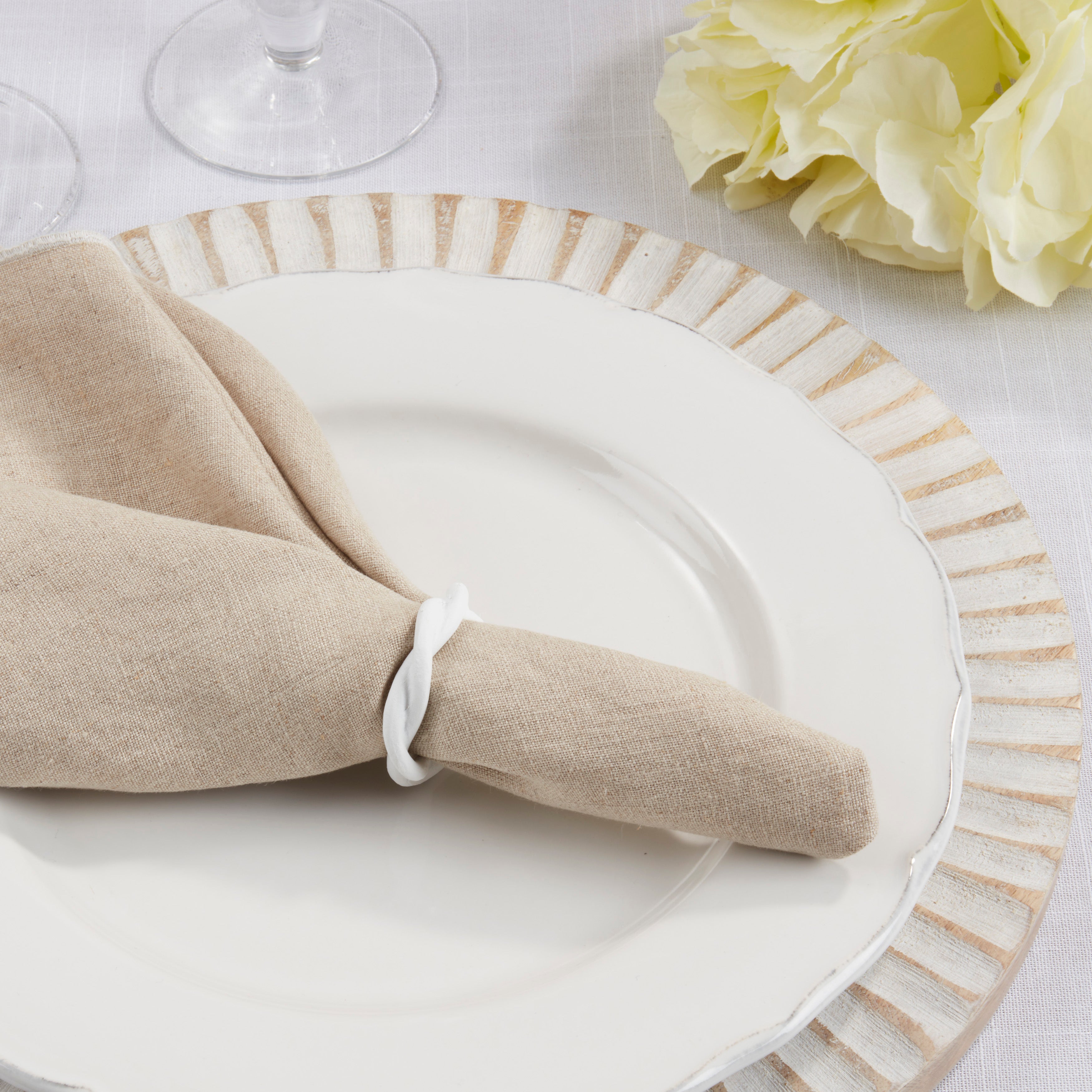 Twisted Resin Napkin Ring, Set of 4