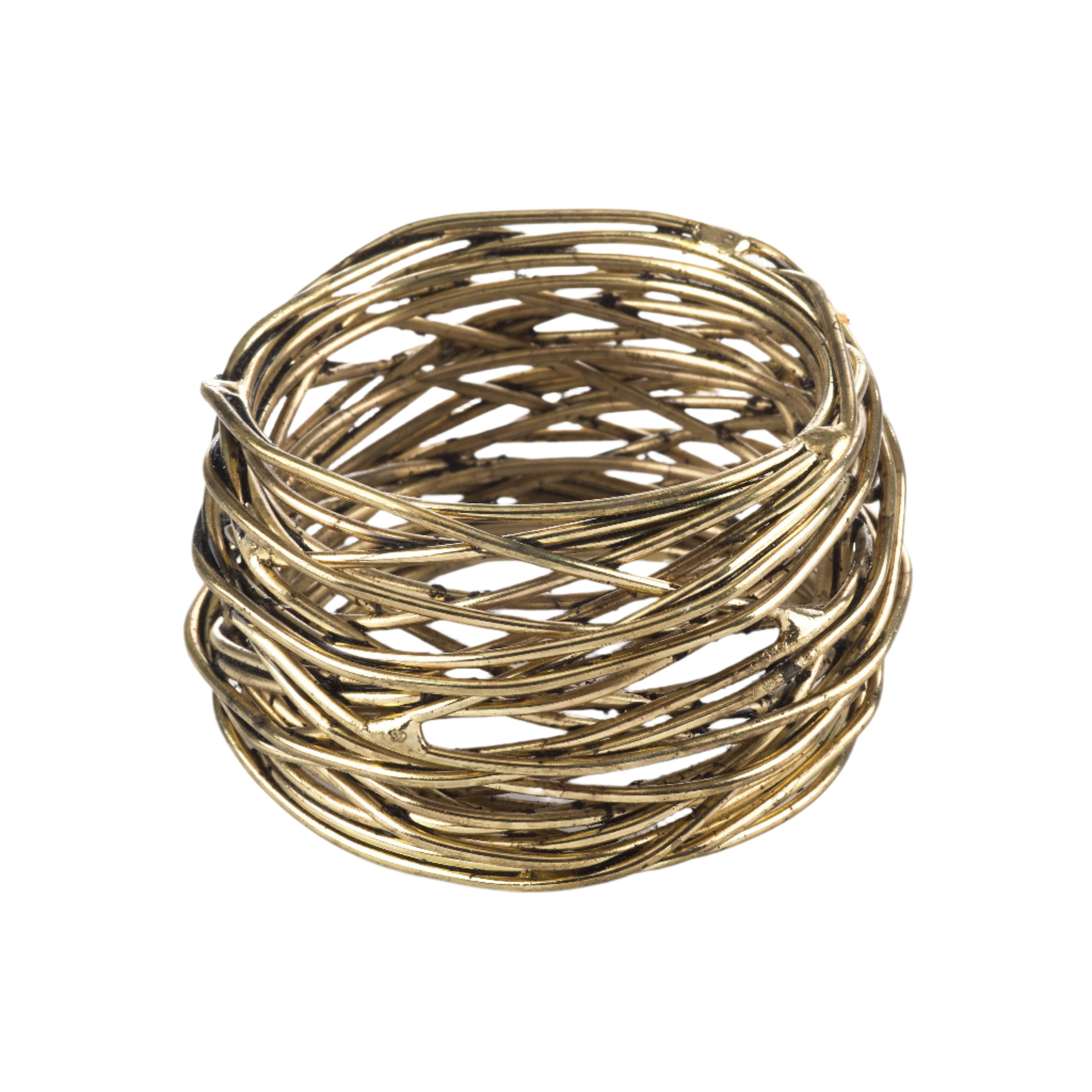 Metal Twine Design Napkin Ring, Set of 4