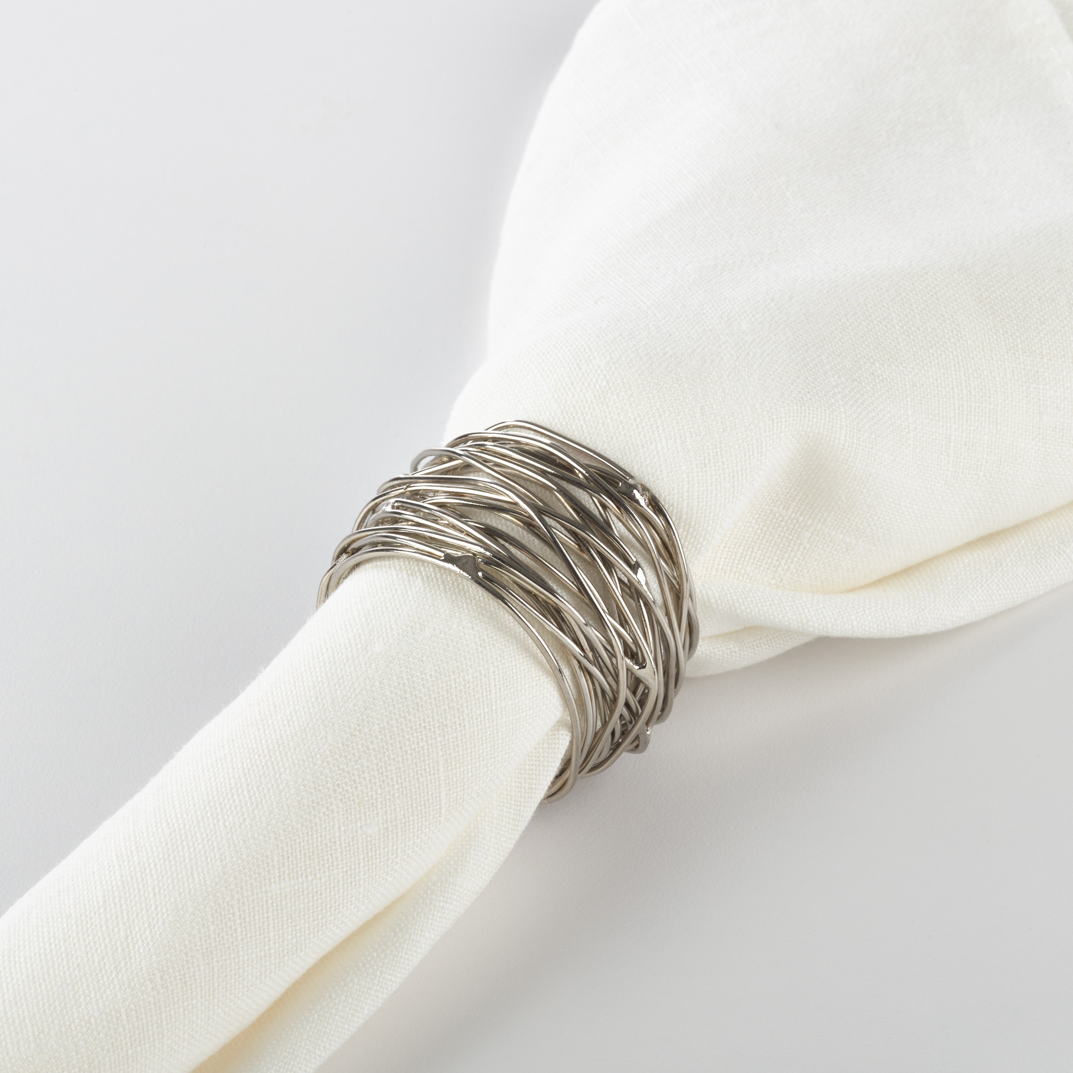 Metal Twine Design Napkin Ring, Set of 4