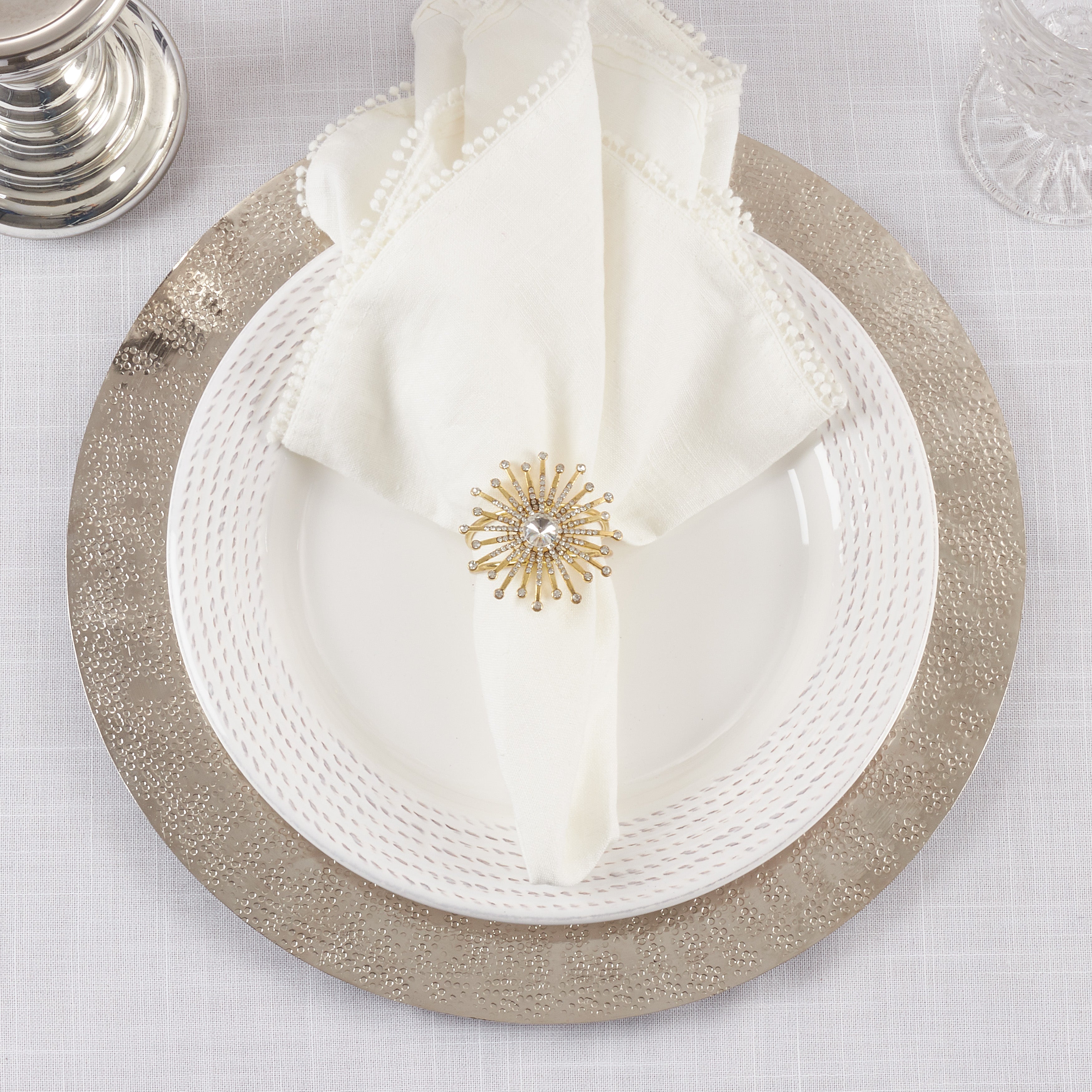 Jewel Starburst Napkin Ring, Set of 4