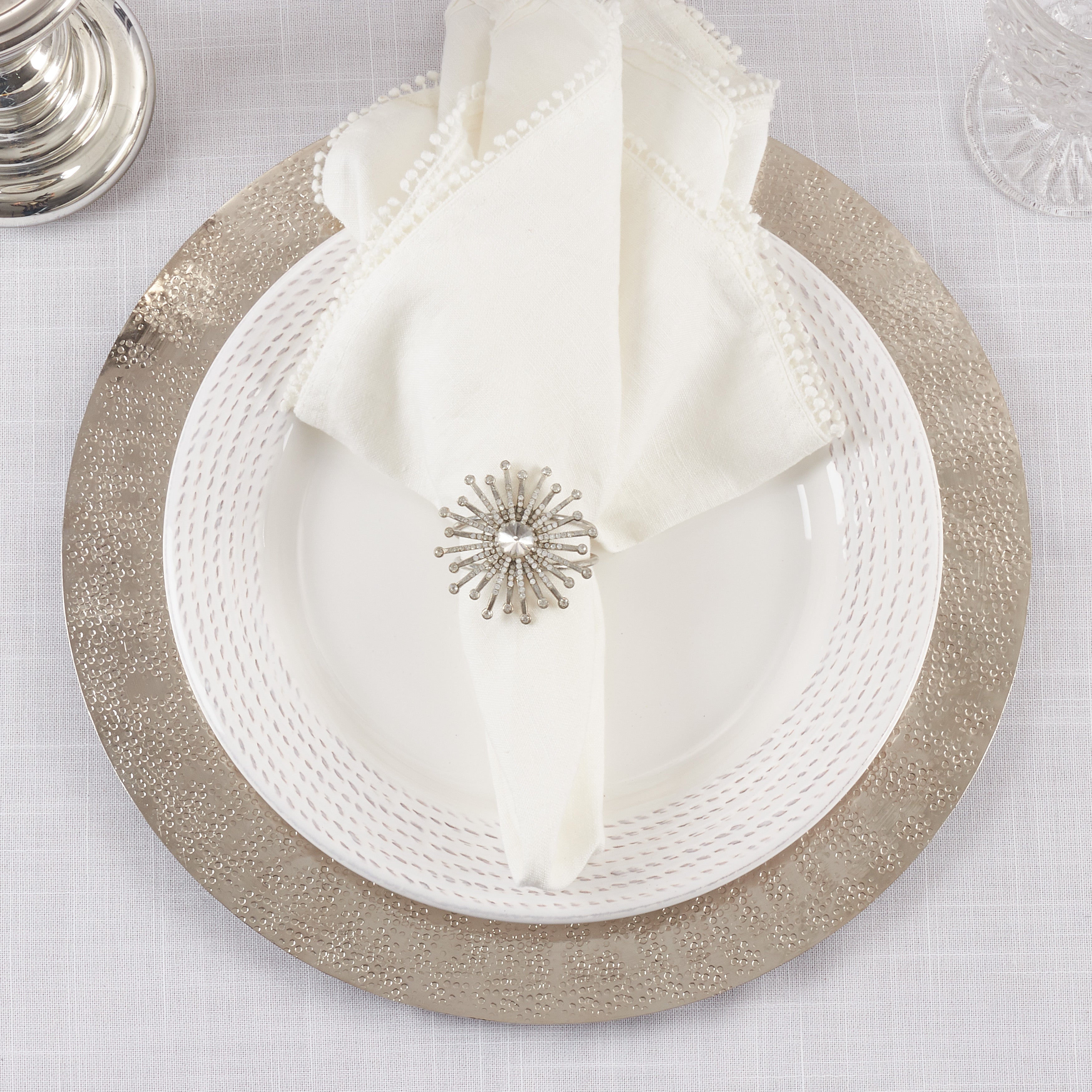 Jewel Starburst Napkin Ring, Set of 4