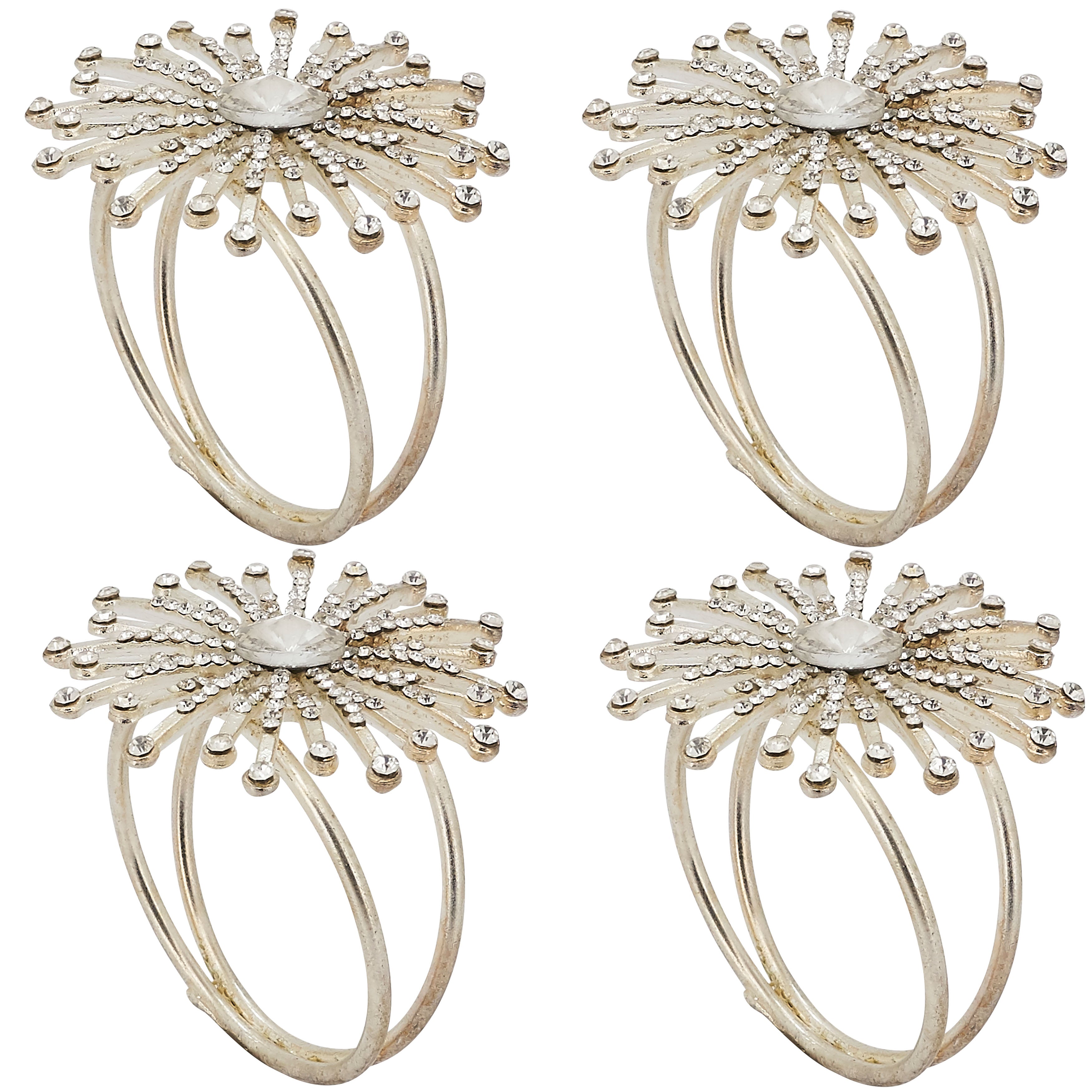 Jewel Starburst Napkin Ring, Set of 4