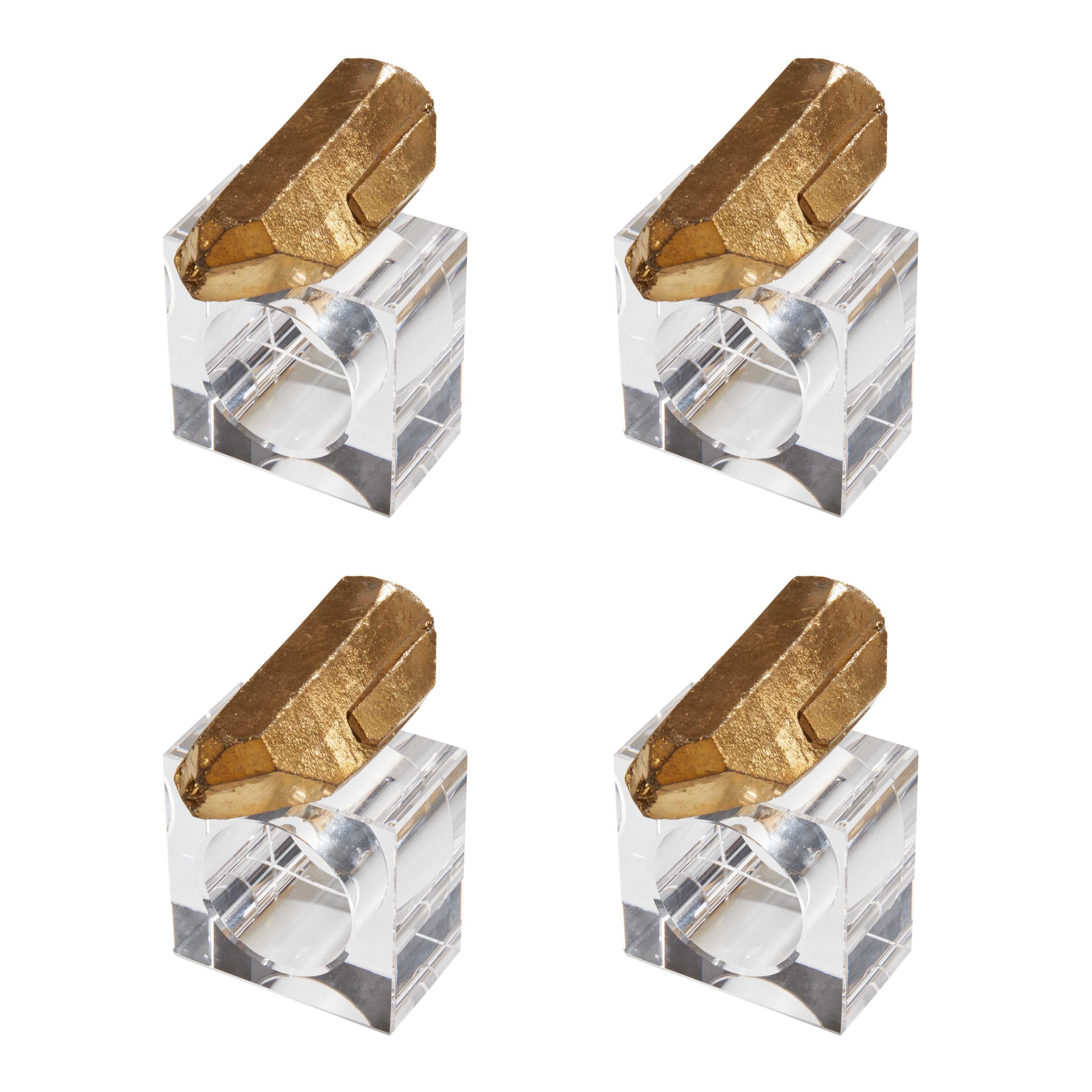 Luxe Quartz Napkin Ring, Set of 4