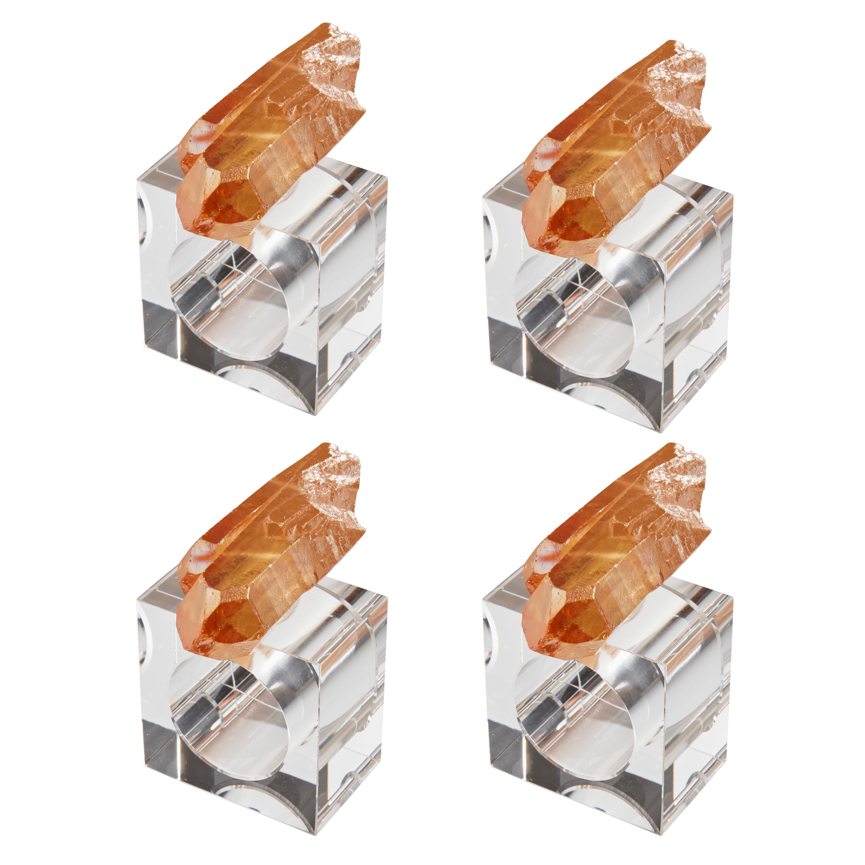 Luxe Quartz Napkin Ring, Set of 4