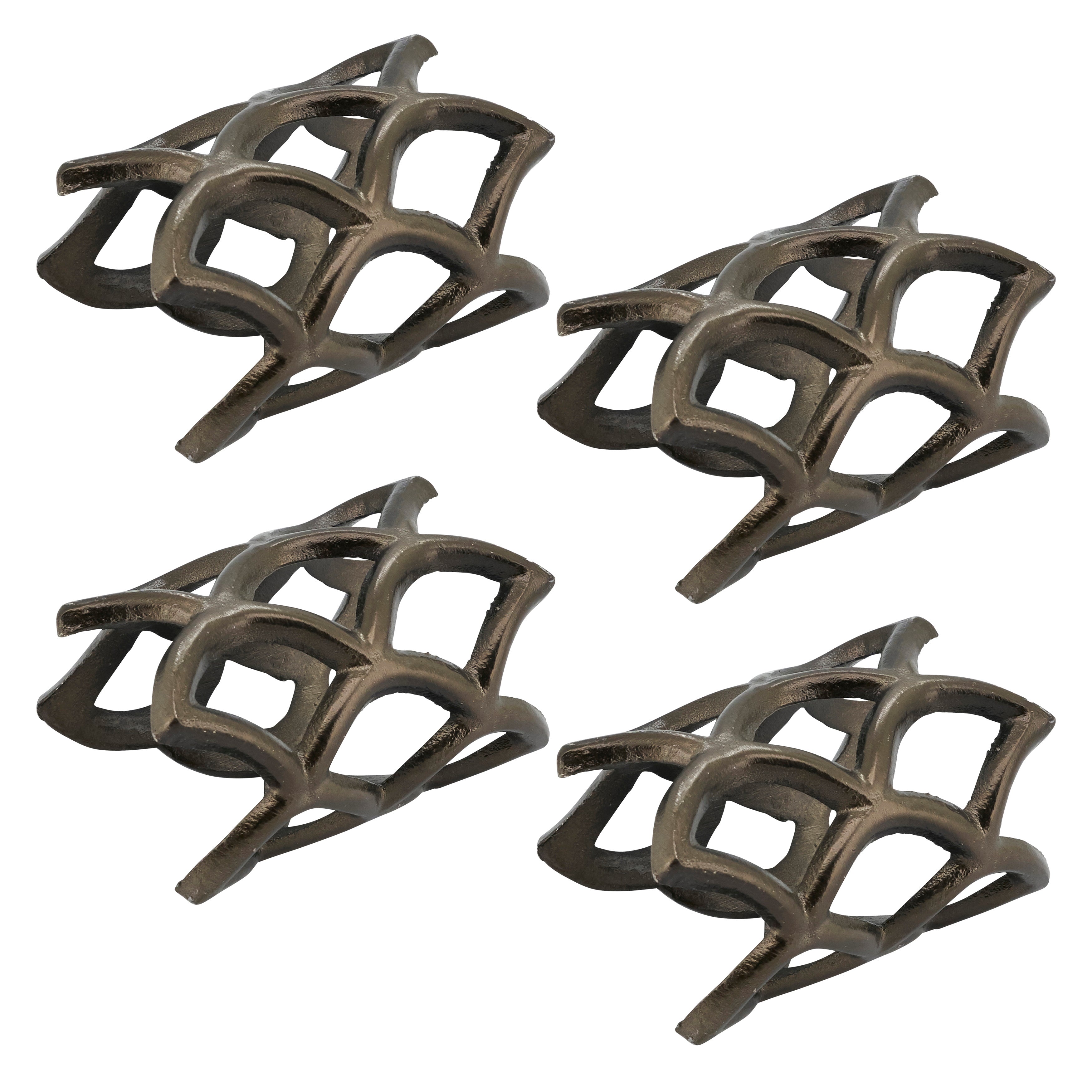 Under the Sea Scallop Coral Napkin Ring, Set of 4