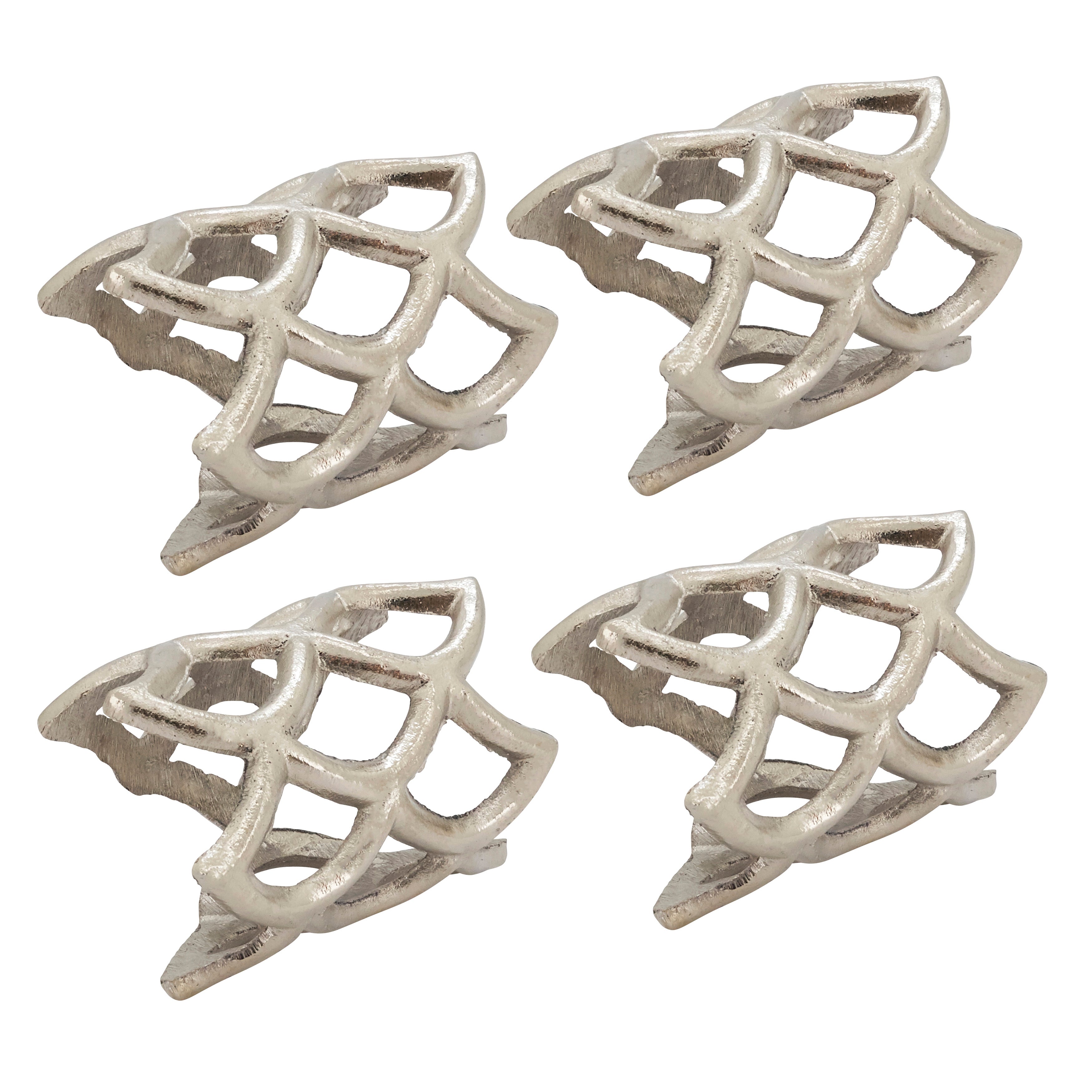 Under the Sea Scallop Coral Napkin Ring, Set of 4