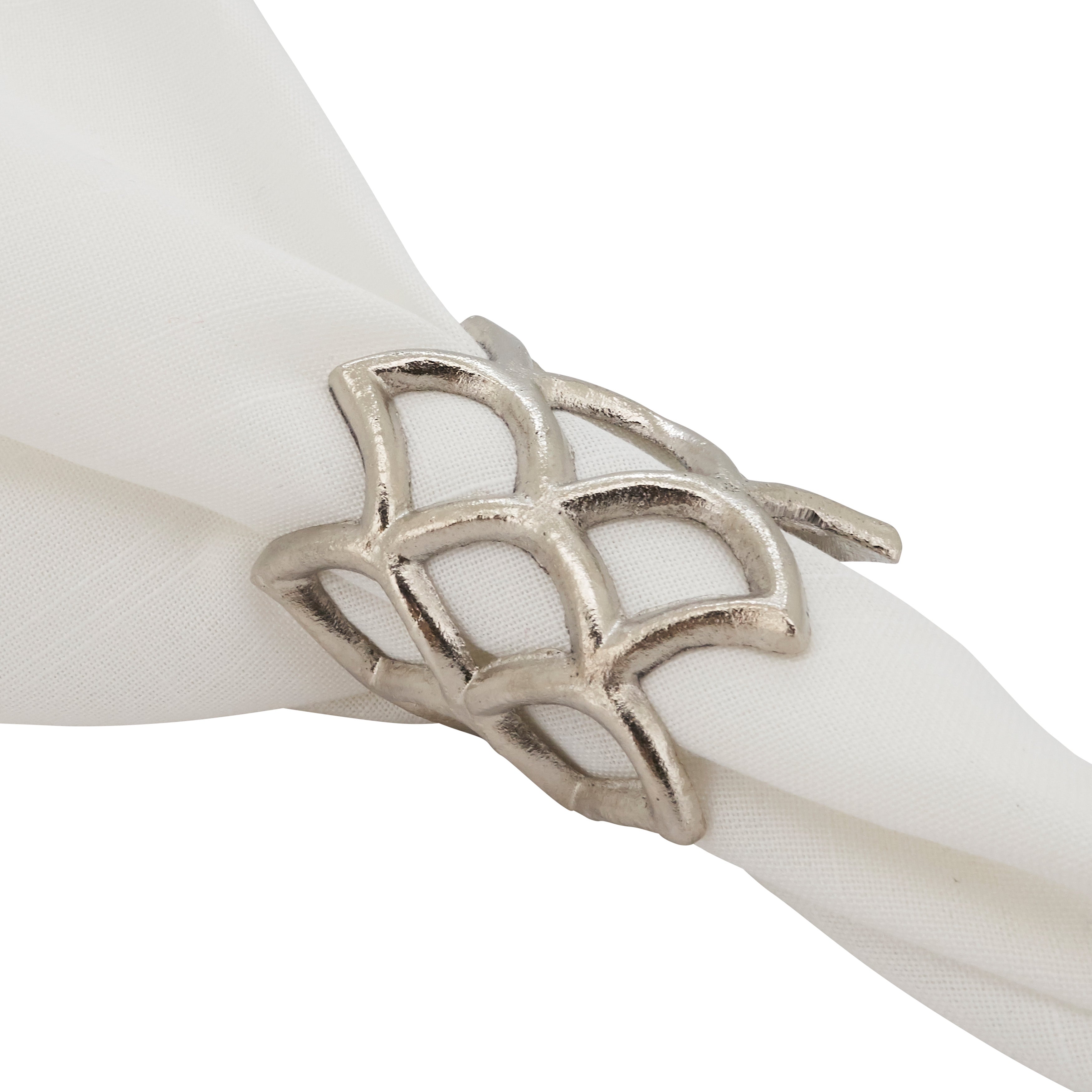 Under the Sea Scallop Coral Napkin Ring, Set of 4