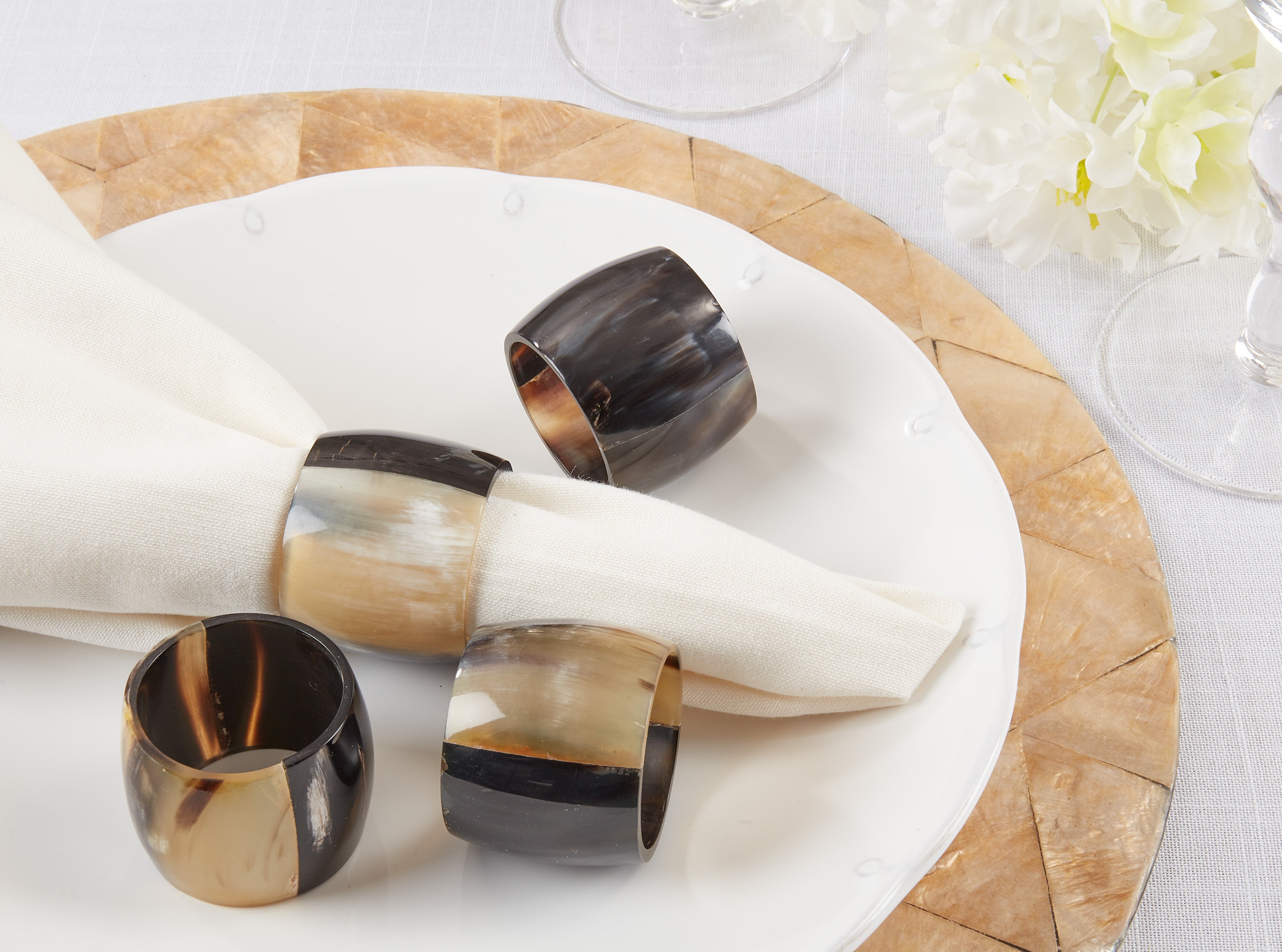 Horn Napkin Ring, Set of 4