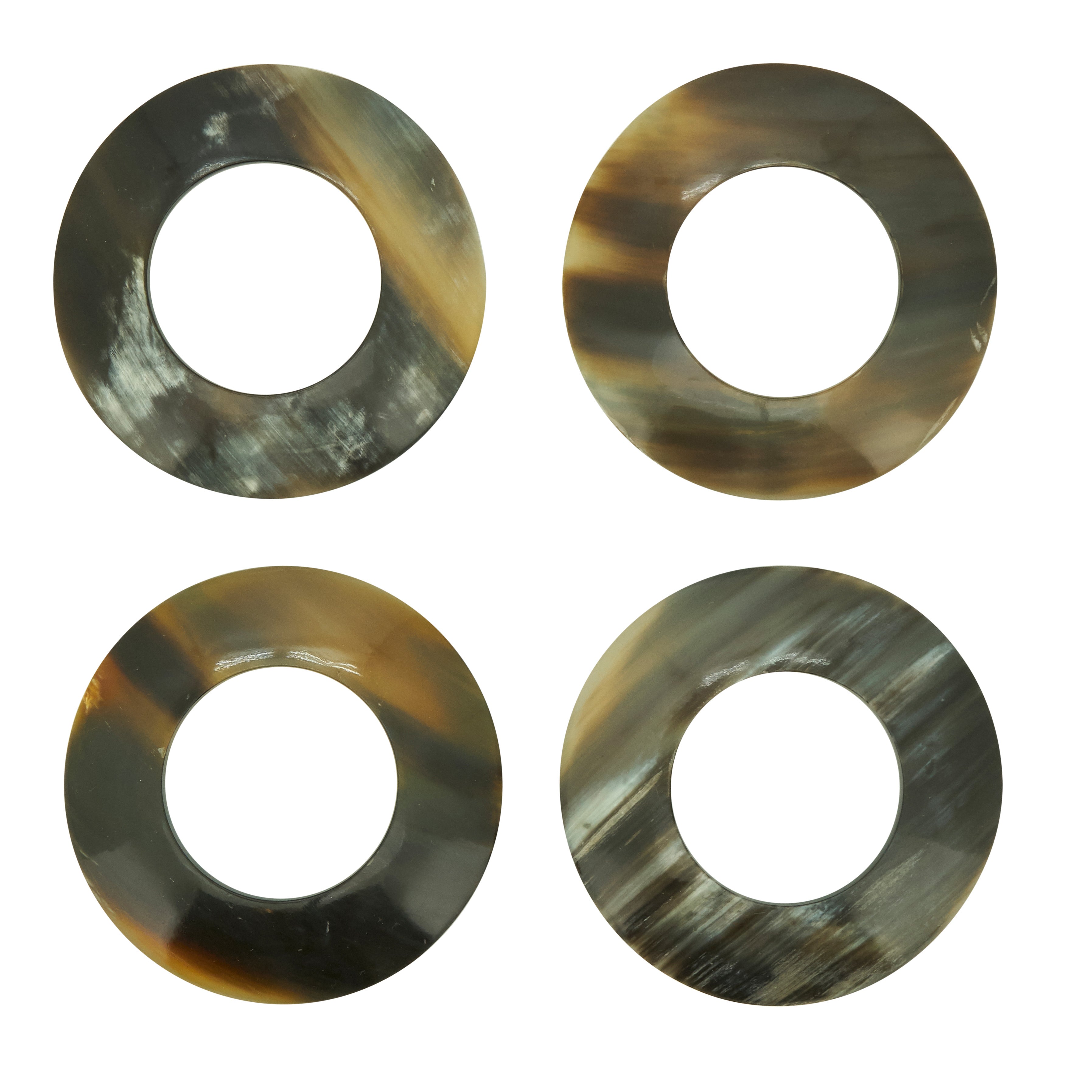 Round Horn Napkin Ring, Set of 4