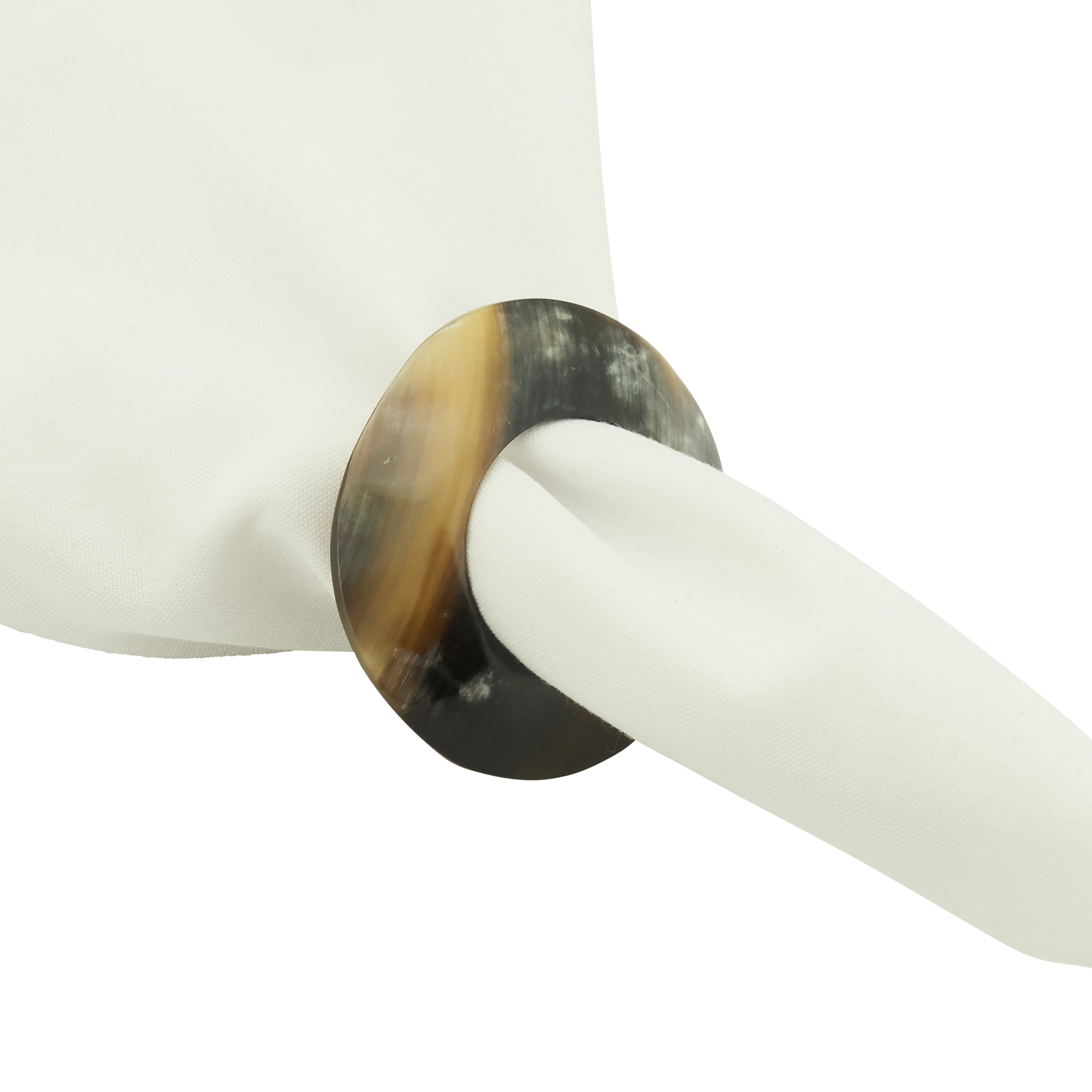 Round Horn Napkin Ring, Set of 4