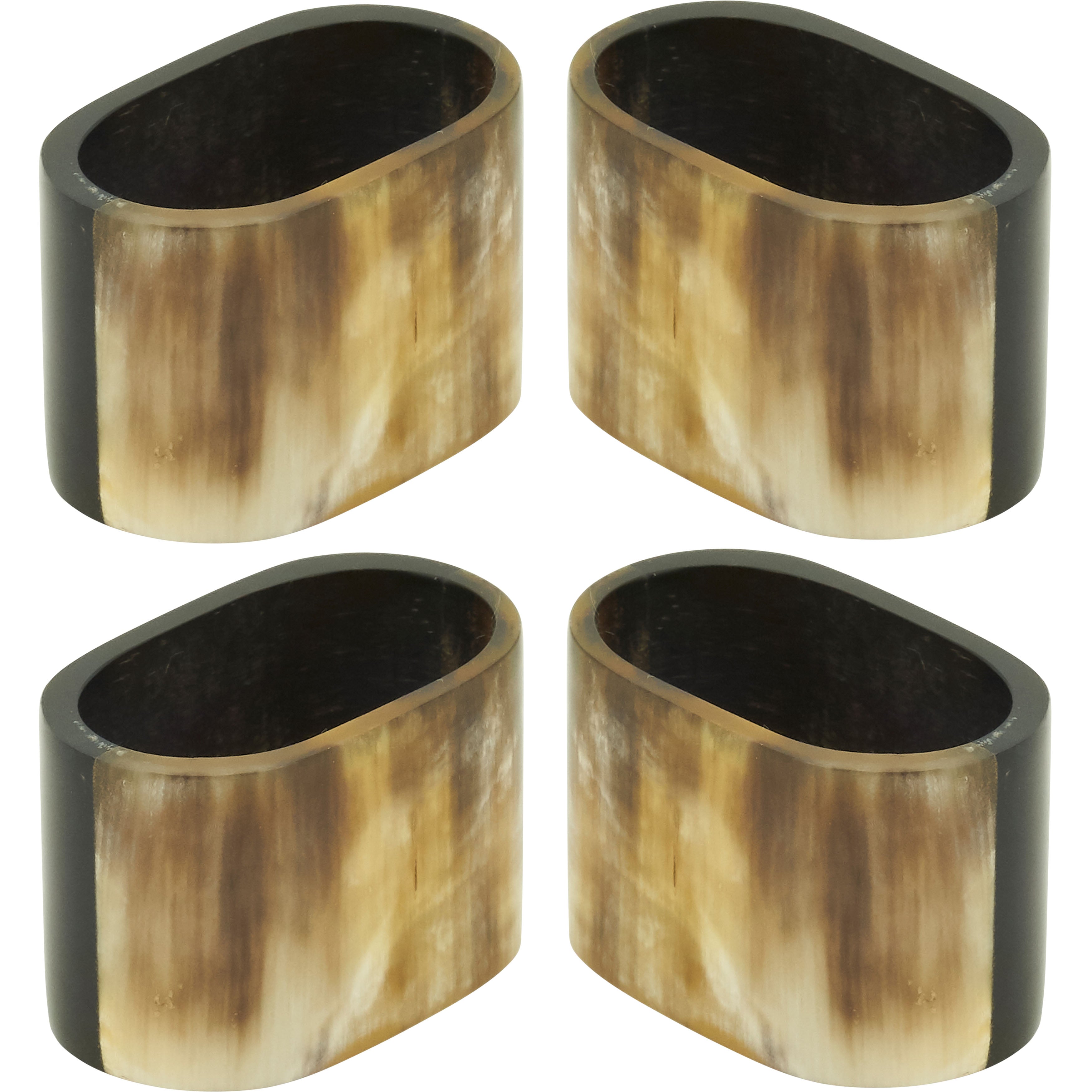 Oval Horn Napkin Ring, Set of 4