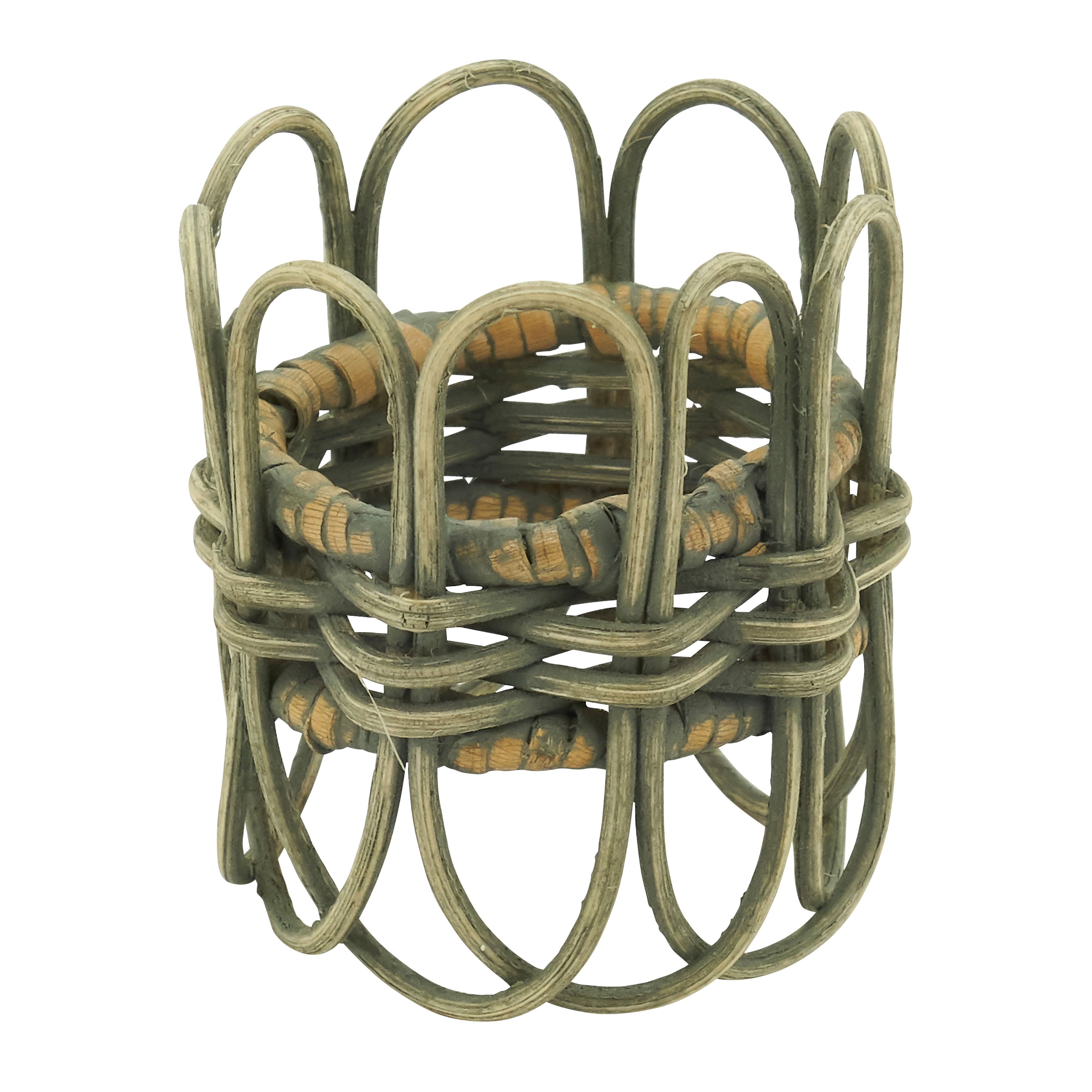 Twisted Rattan Napkin Ring, Set of 4