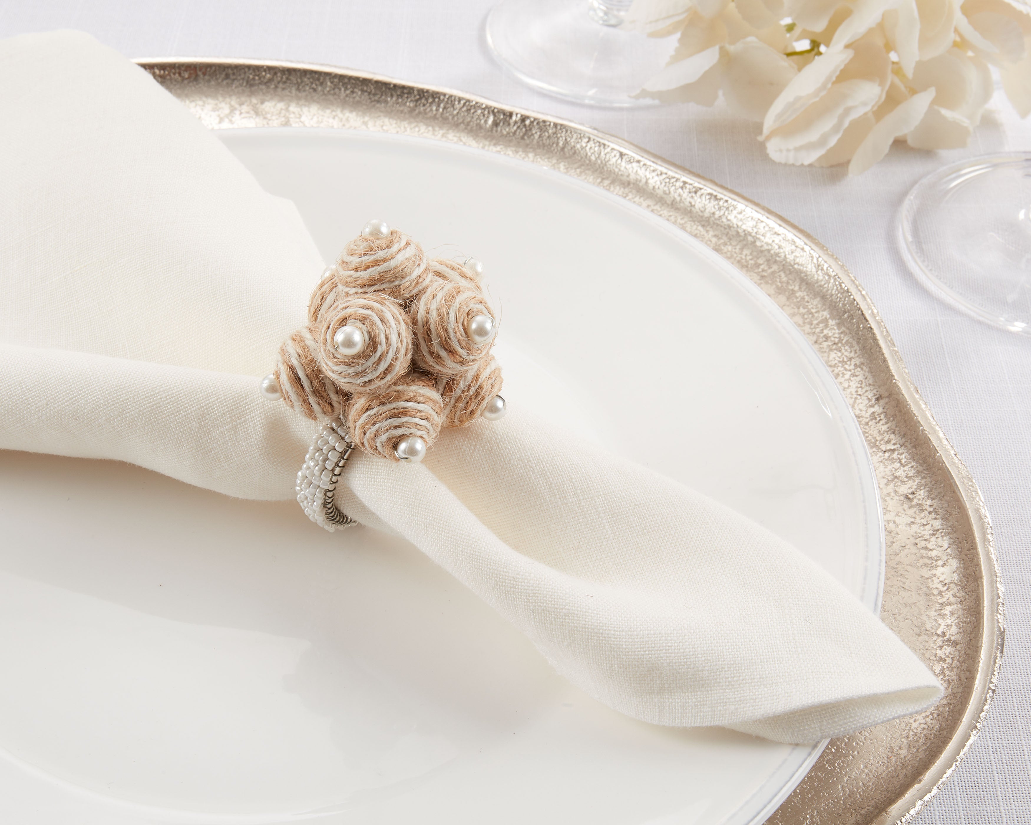 Spiral Ball Napkin Ring, Set of 4