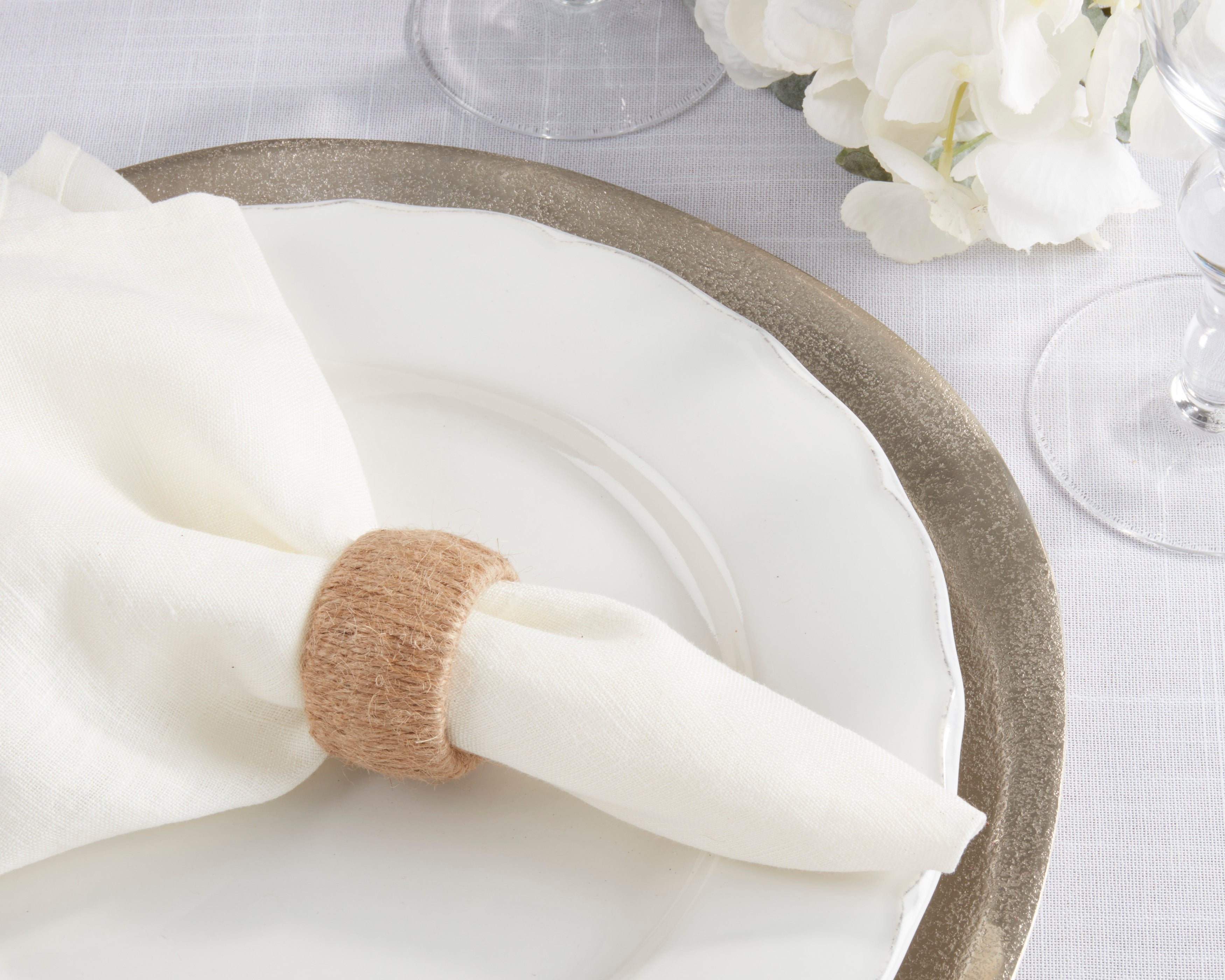 Jute Napkin Ring, Set of 4