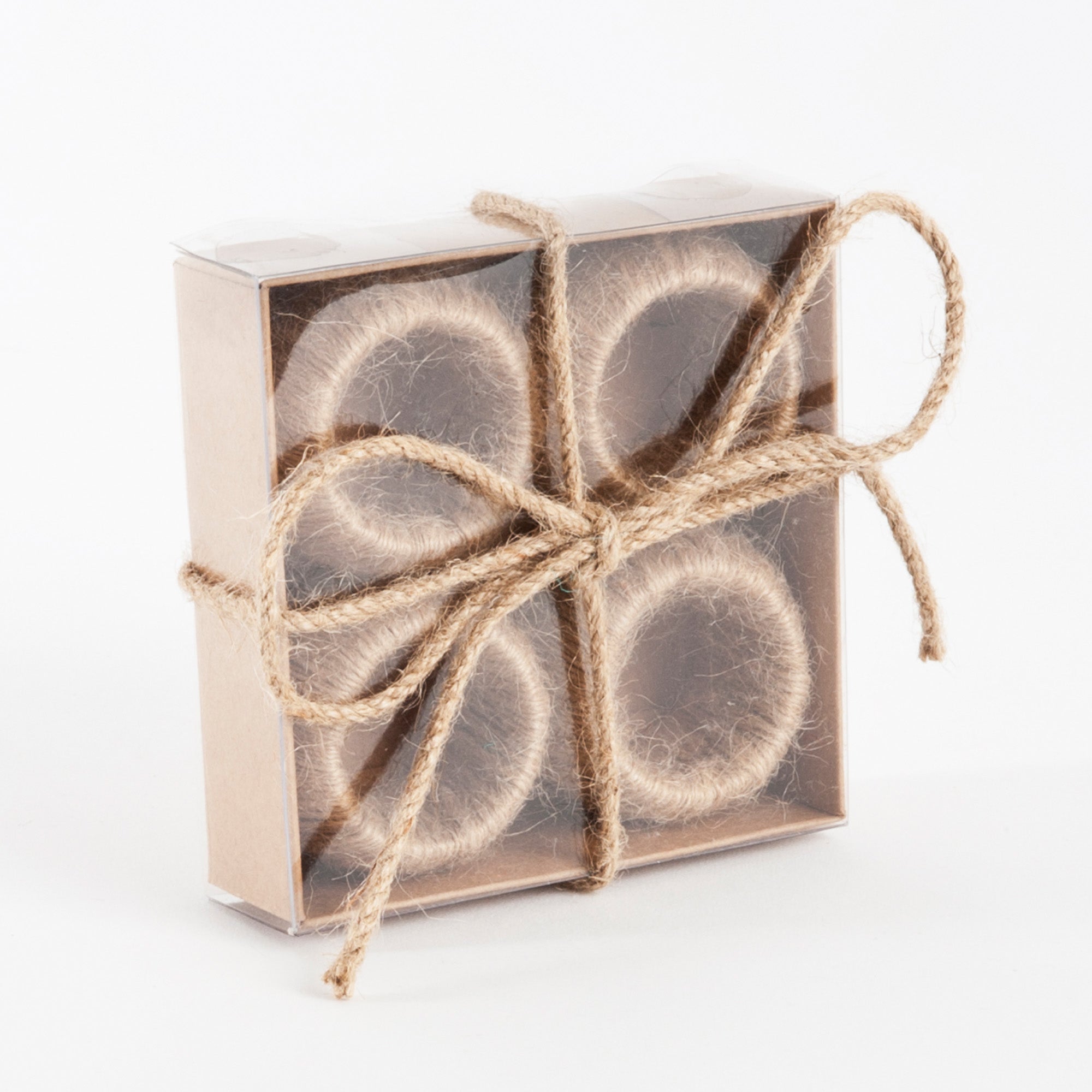 Jute Napkin Ring, Set of 4
