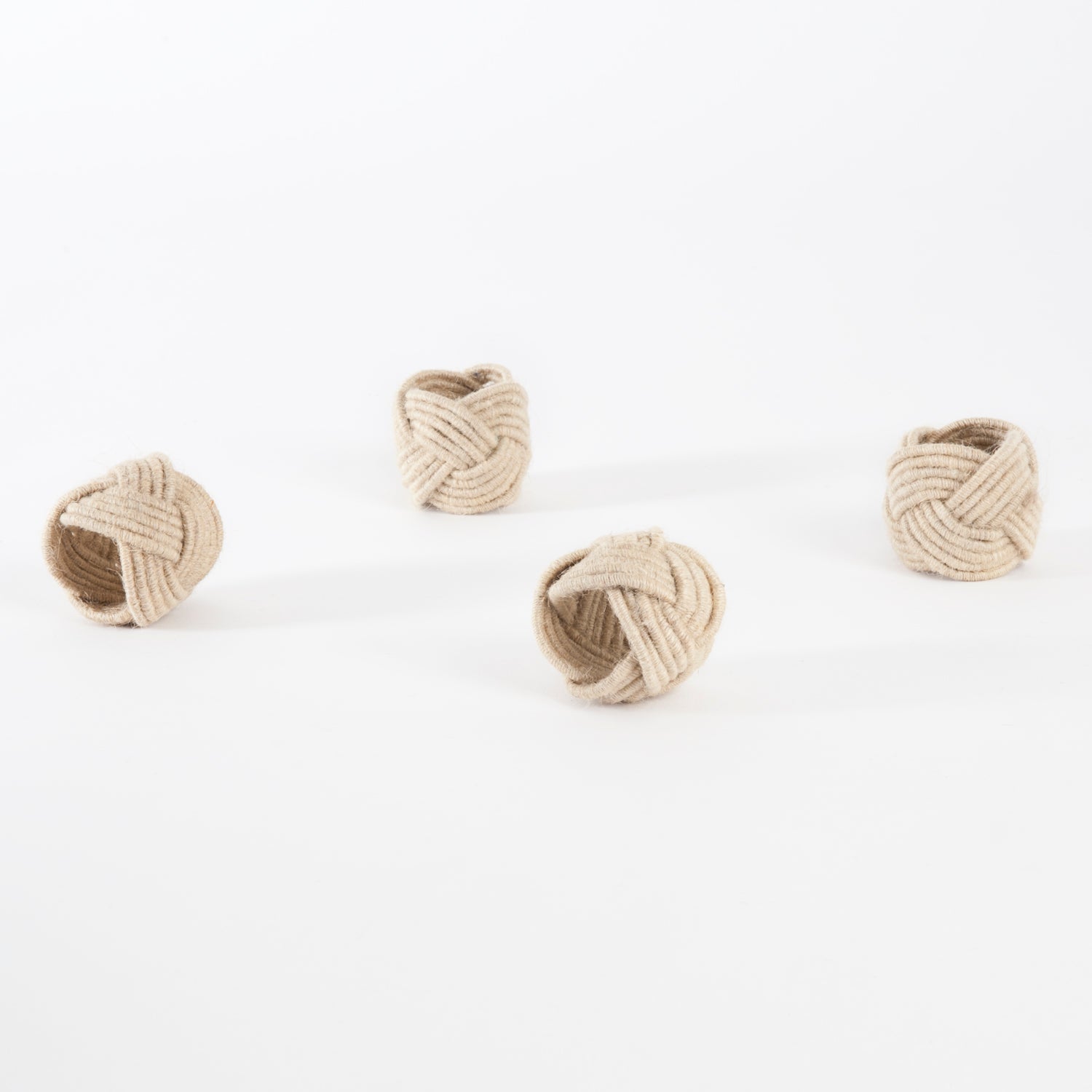 Braided Jute Napkin Ring, Set of 4