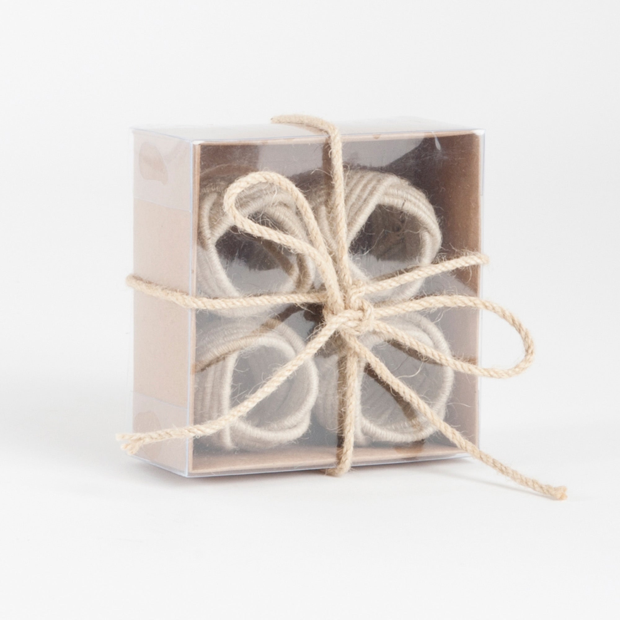 Braided Jute Napkin Ring, Set of 4