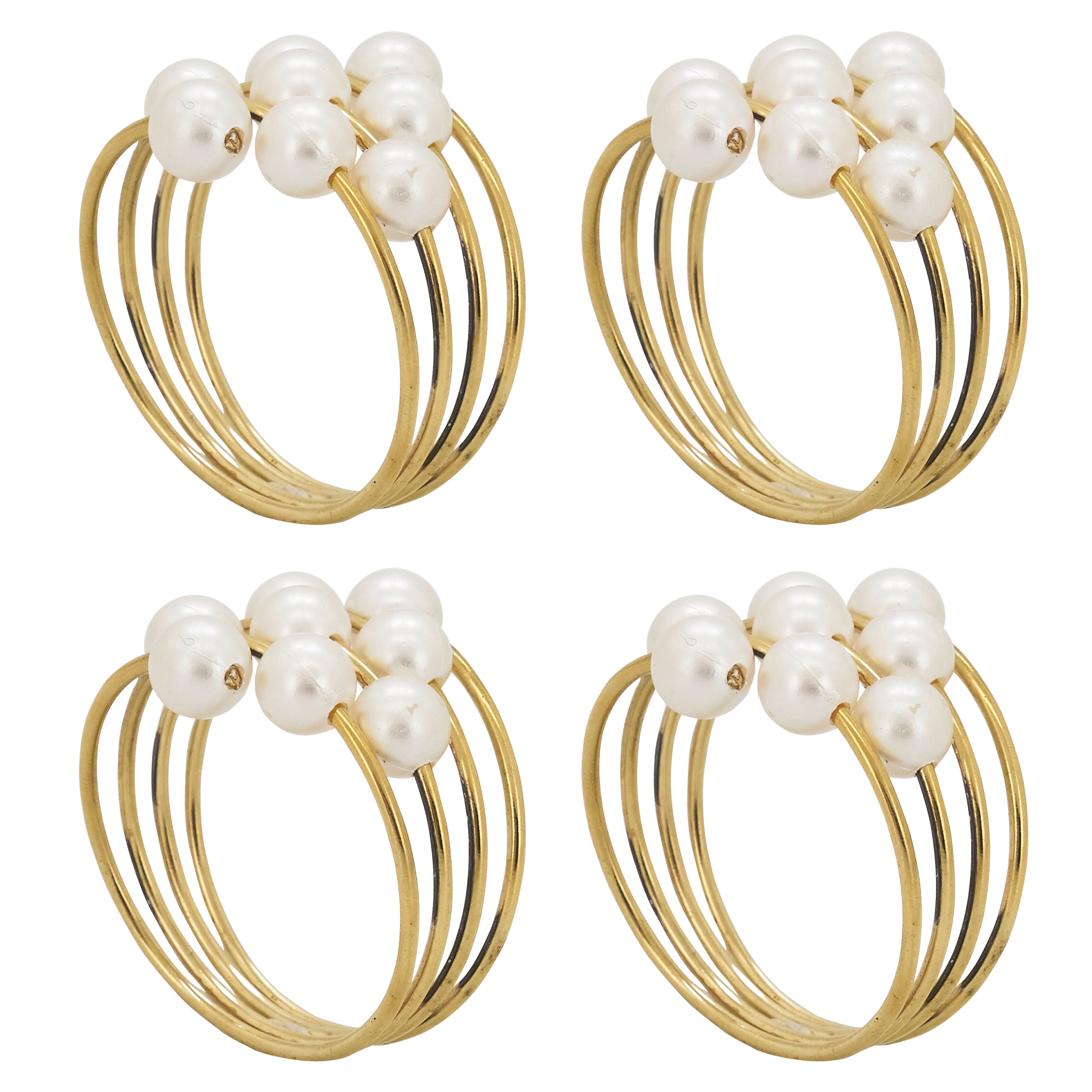Pearl Napkin Ring, Set of 4