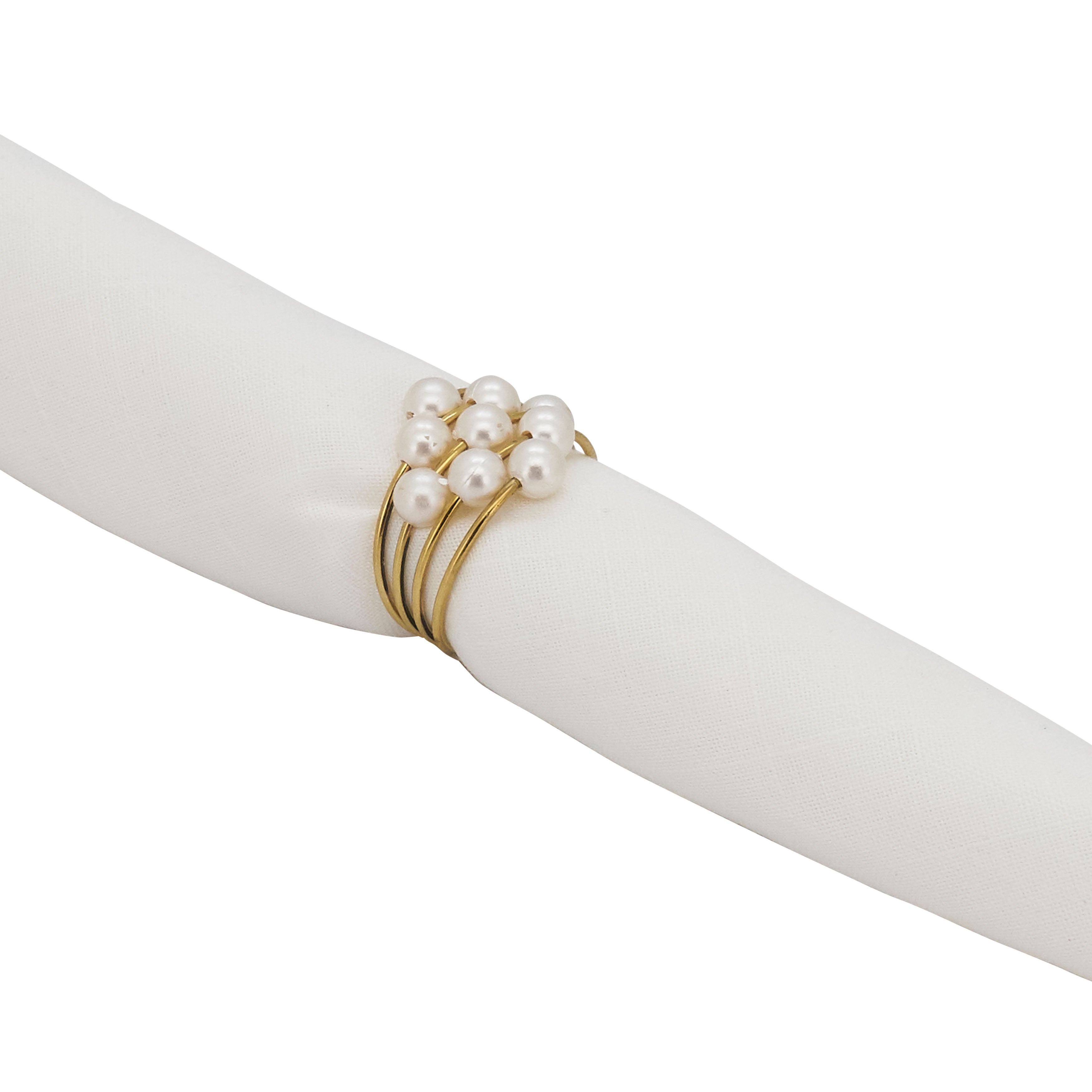 Pearl Napkin Ring, Set of 4