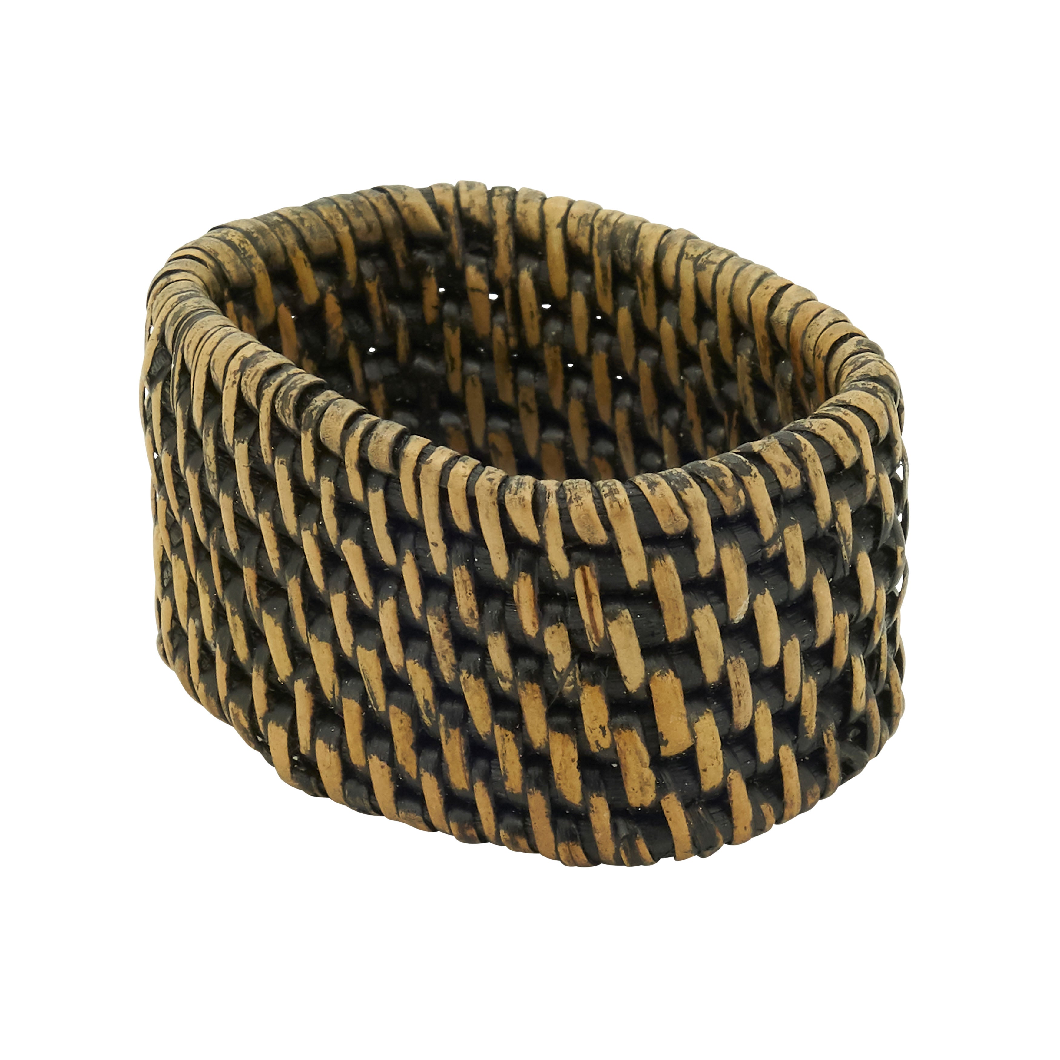 Woven Rattan Napkin Ring, Set of 4