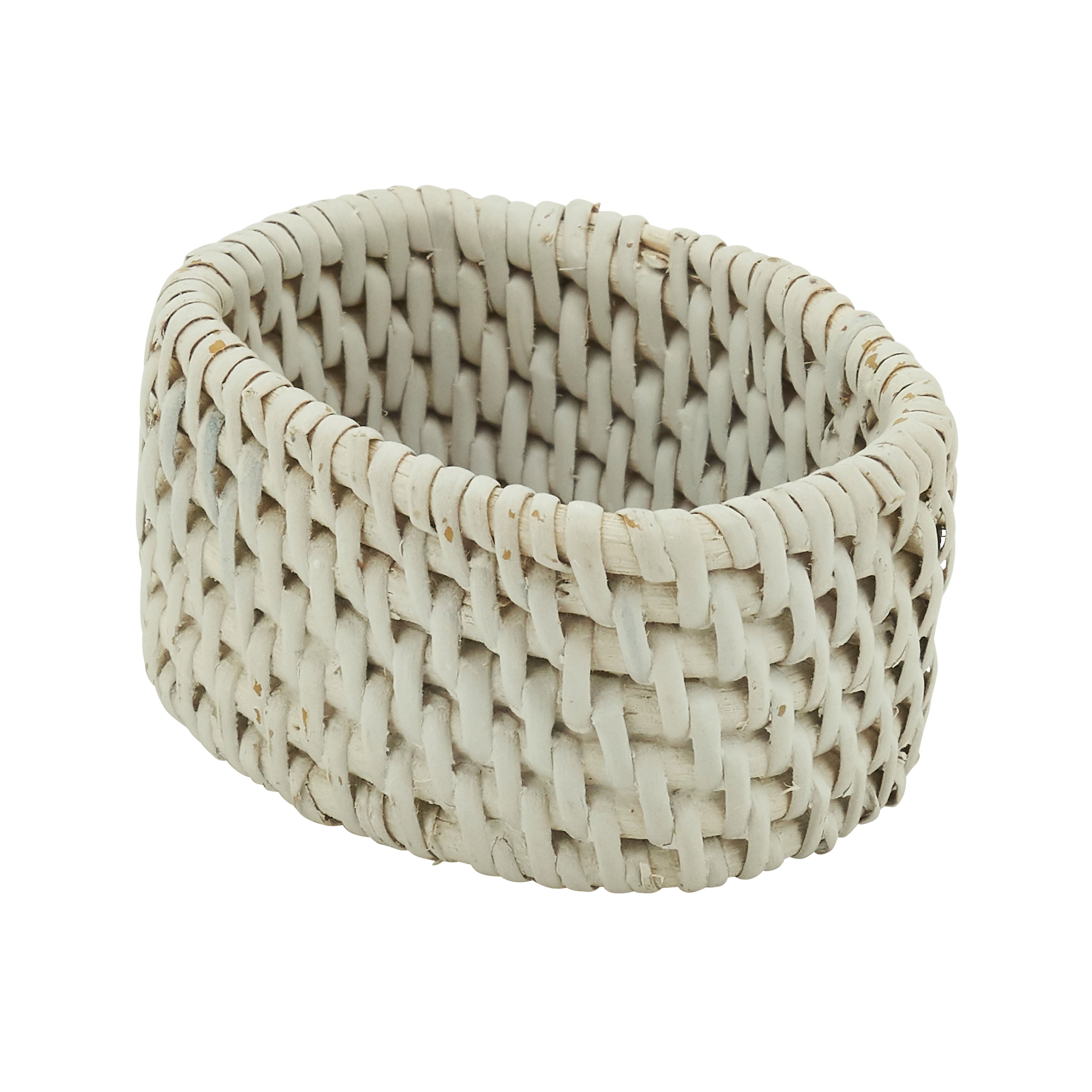 Woven Rattan Napkin Ring, Set of 4