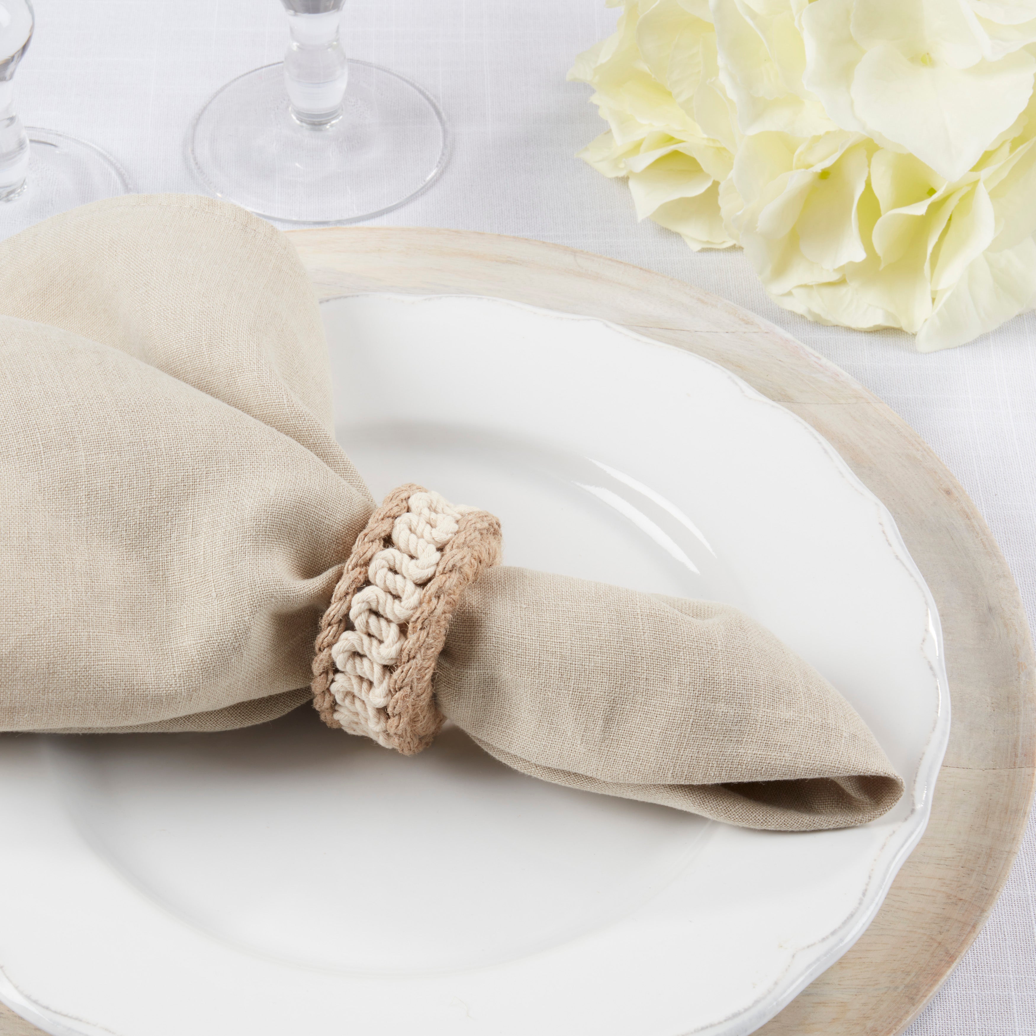 Rope Design Napkin Ring, Set of 4