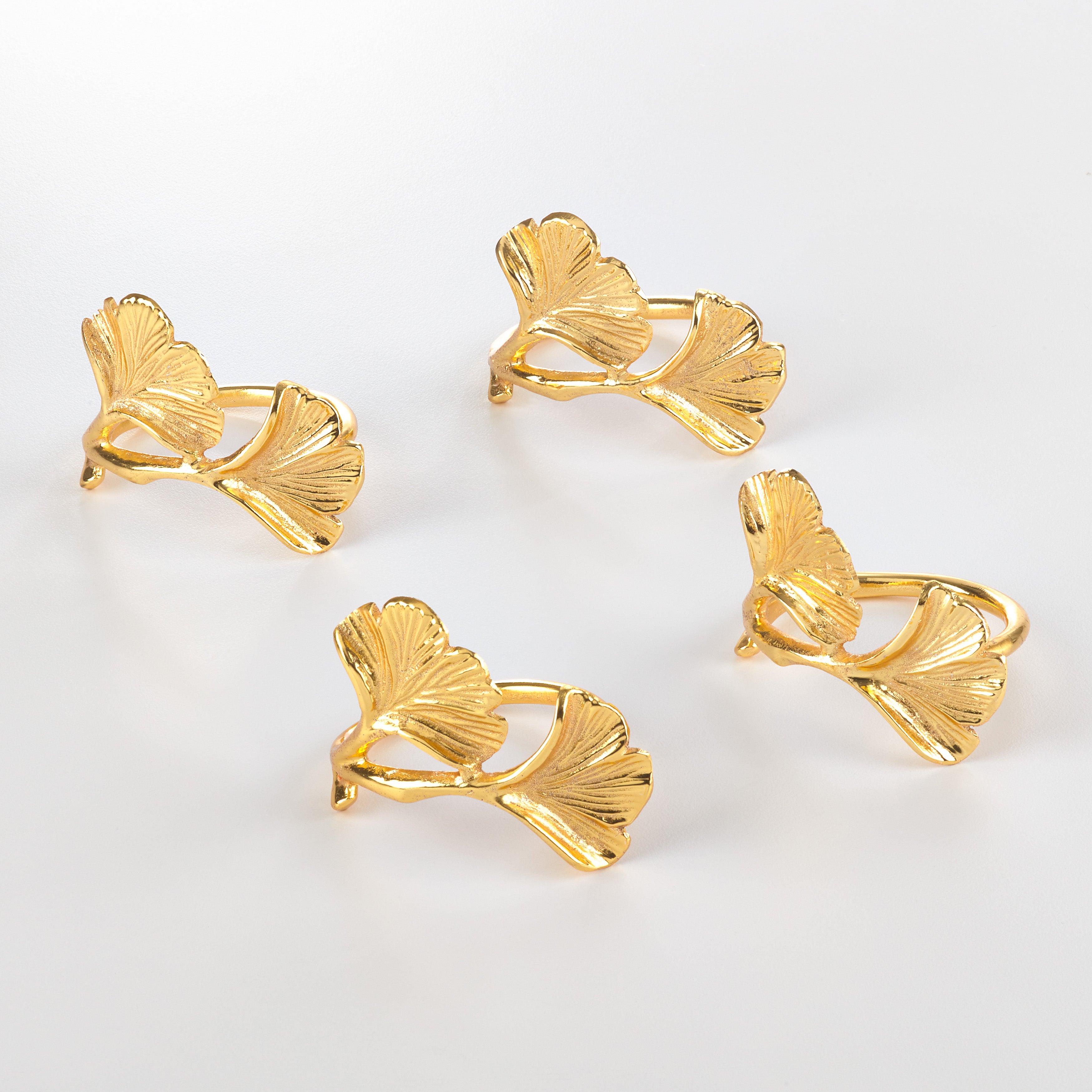Ginkgo Napkin Ring, Set of 4