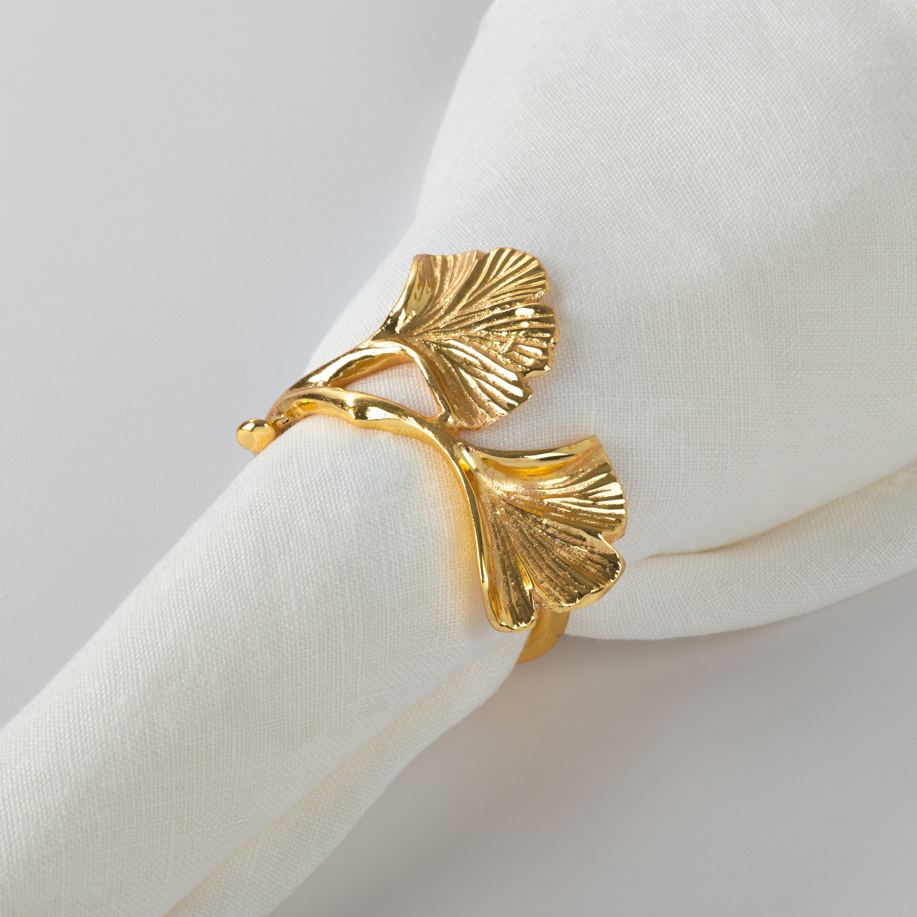 Ginkgo Napkin Ring, Set of 4