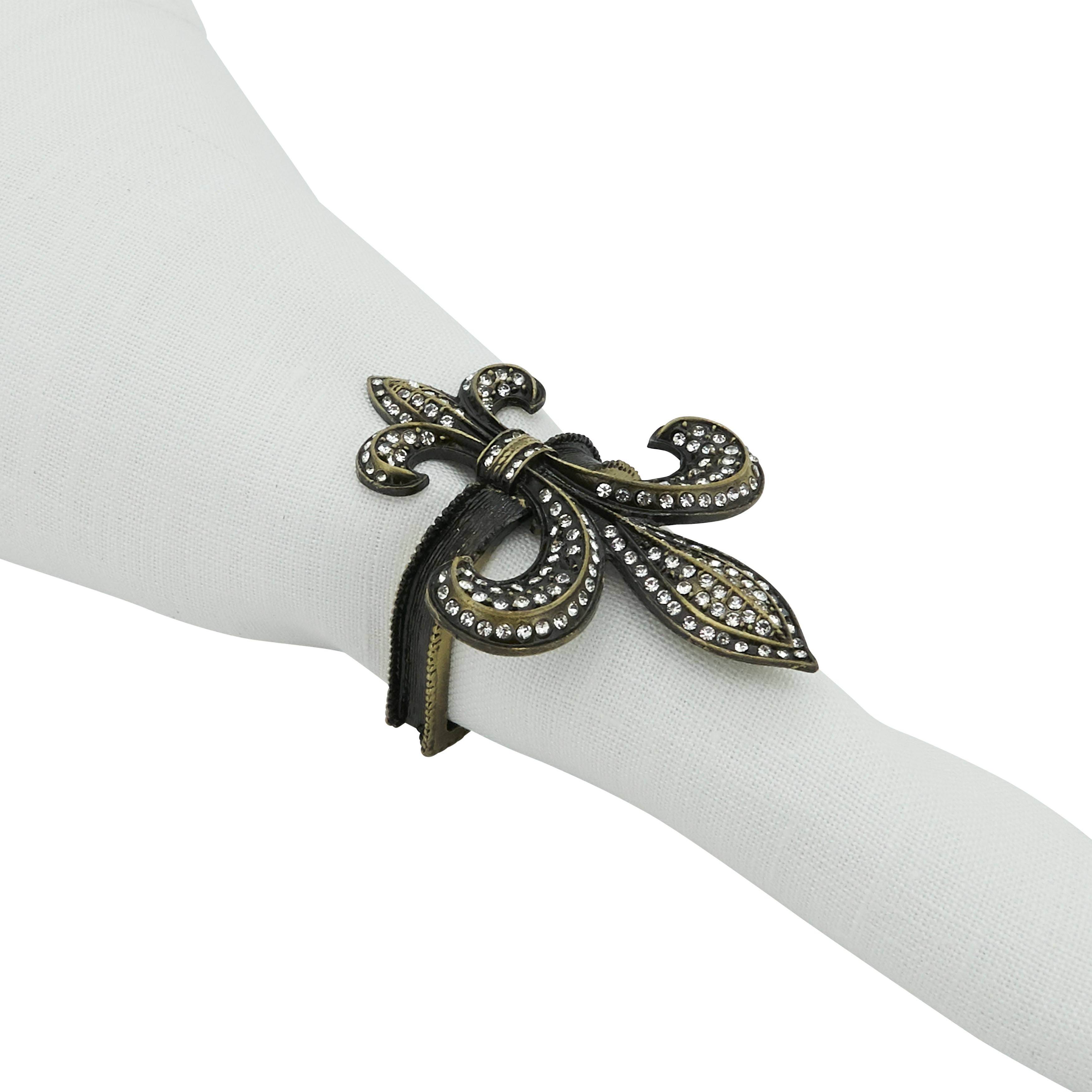 Fleur-de-Lis Napkin Ring, Set of 4