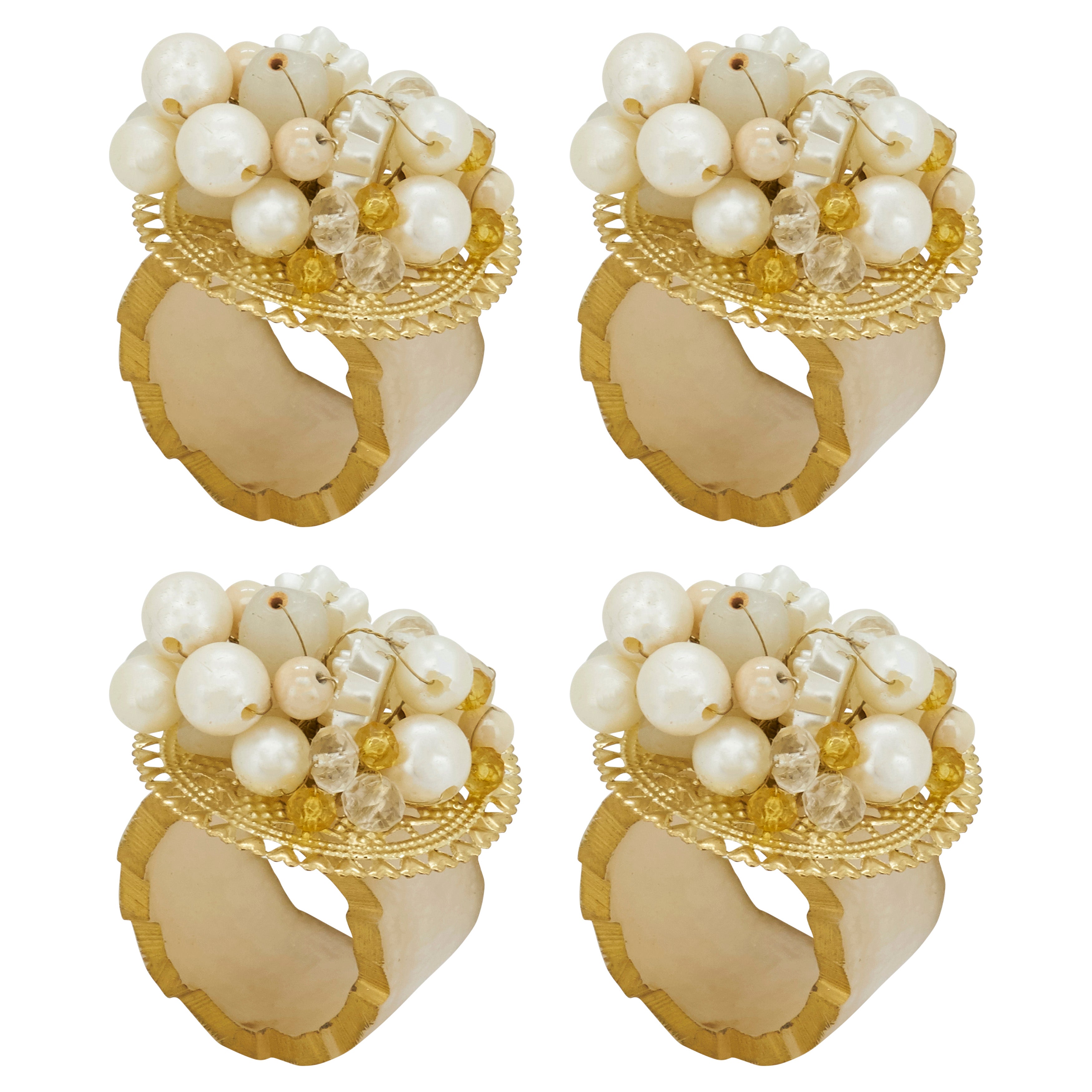 Beaded Radiance Resin Napkin Ring, Set of 4