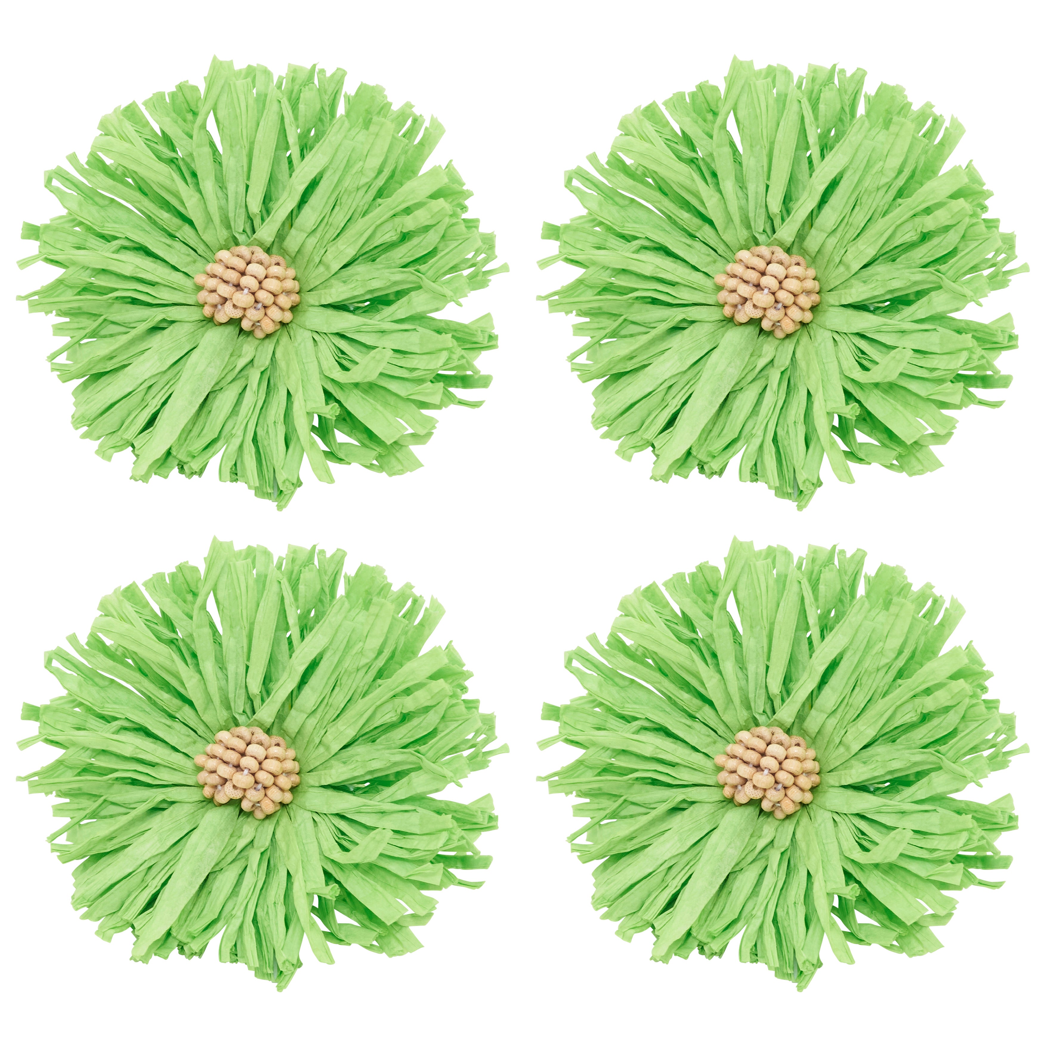 Raffia Charm Napkin Ring, Set of 4