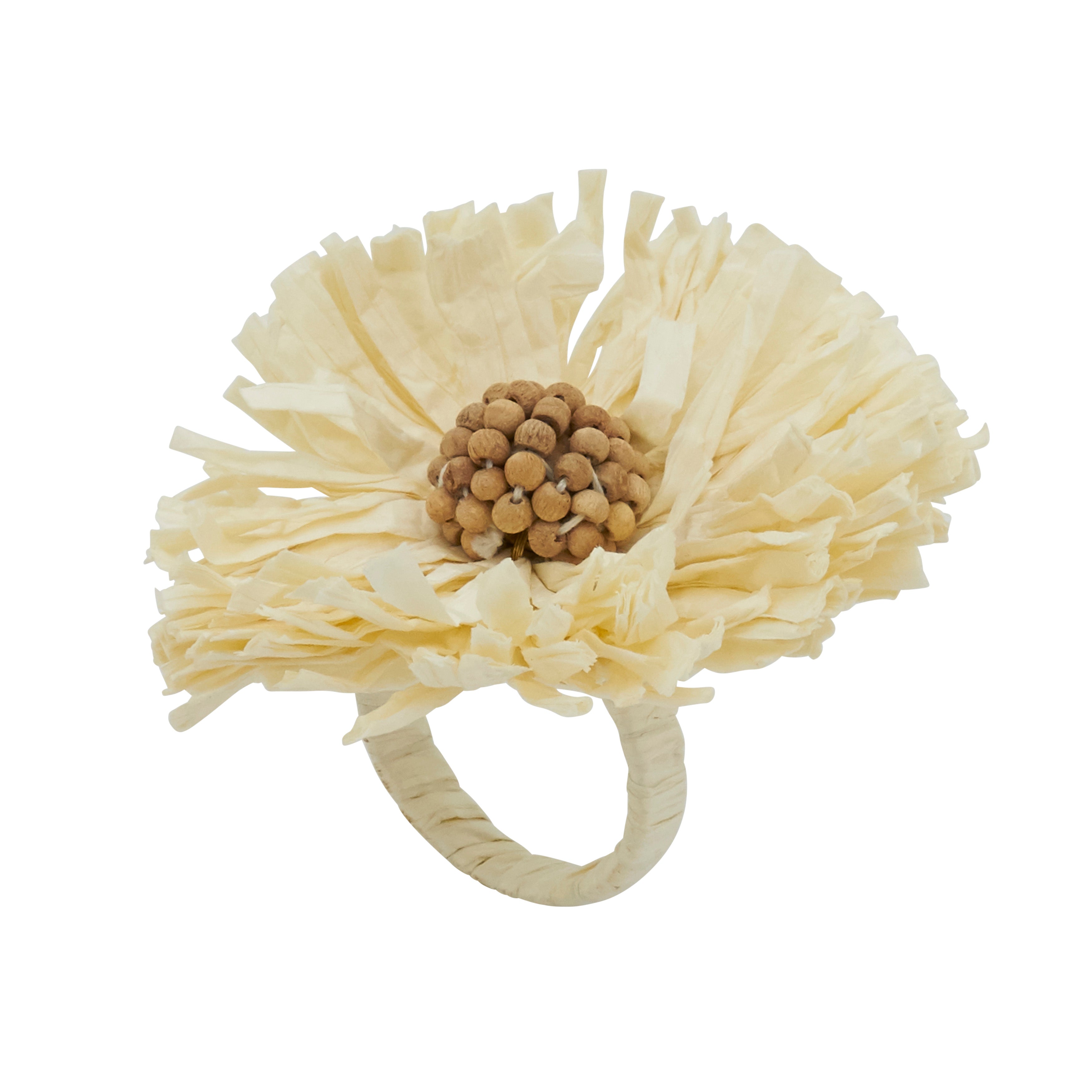 Raffia Charm Napkin Ring, Set of 4