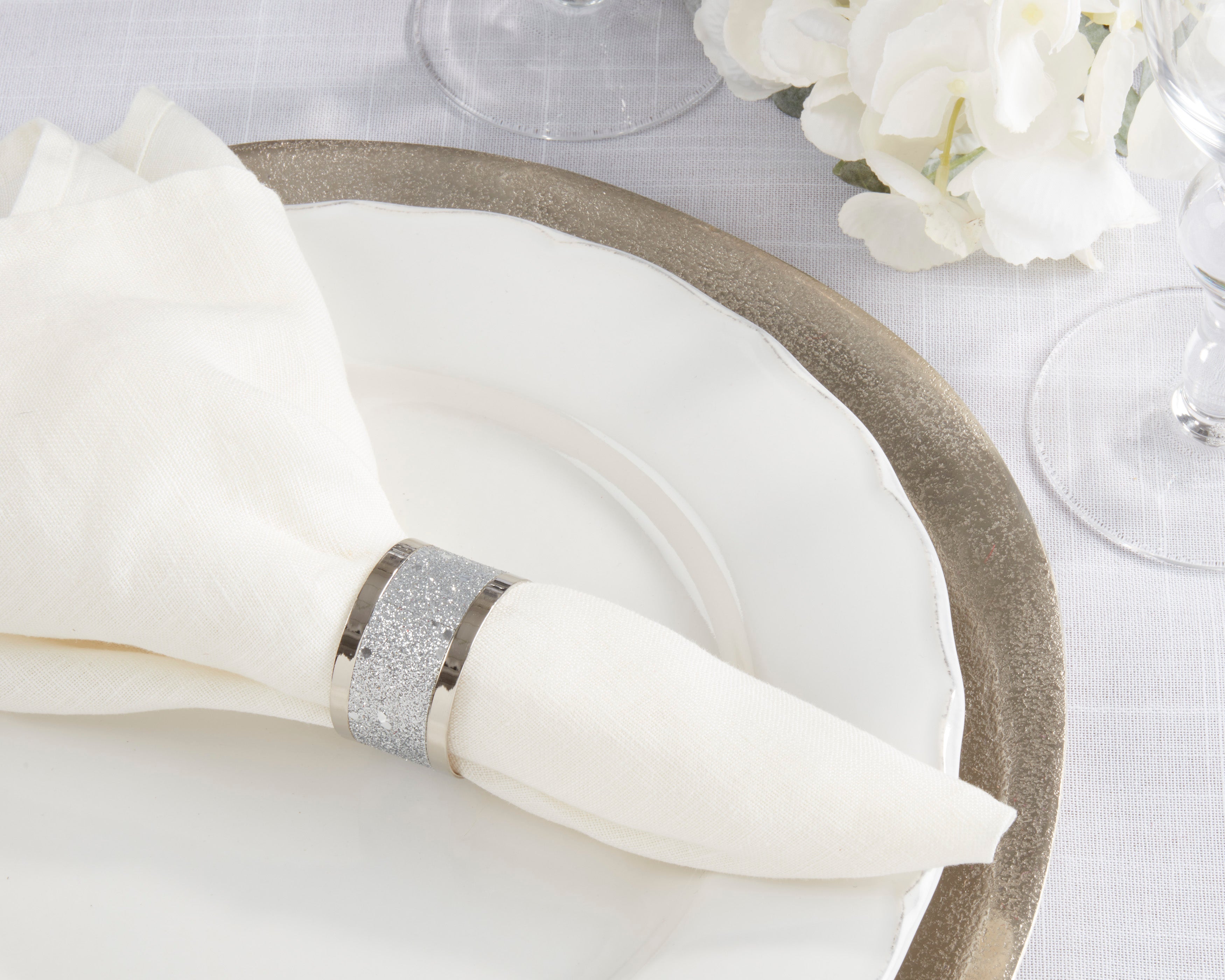 Sparkling Design Napkin Ring, Set of 4