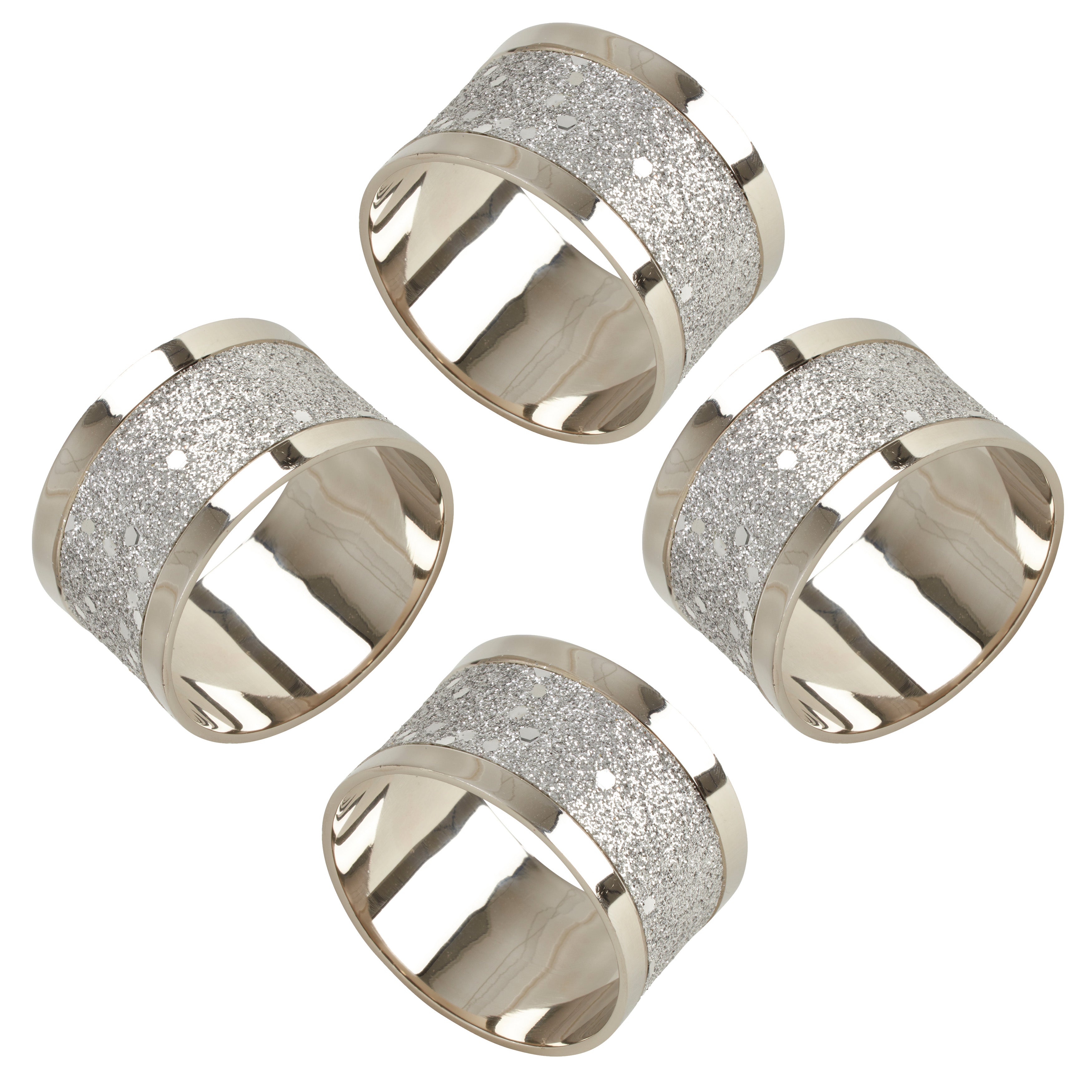 Sparkling Design Napkin Ring, Set of 4