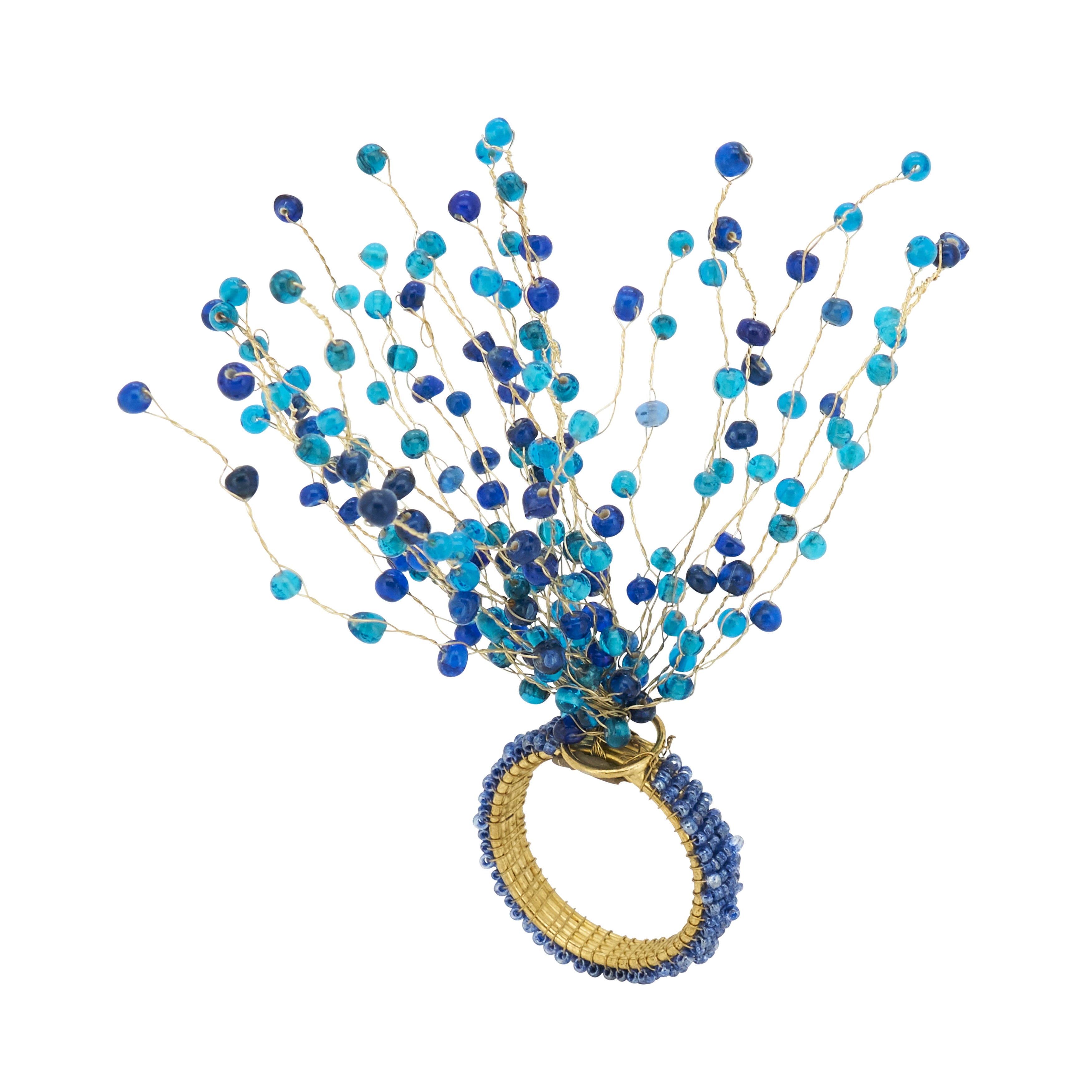 Beaded Design Napkin Rings, Set of 4