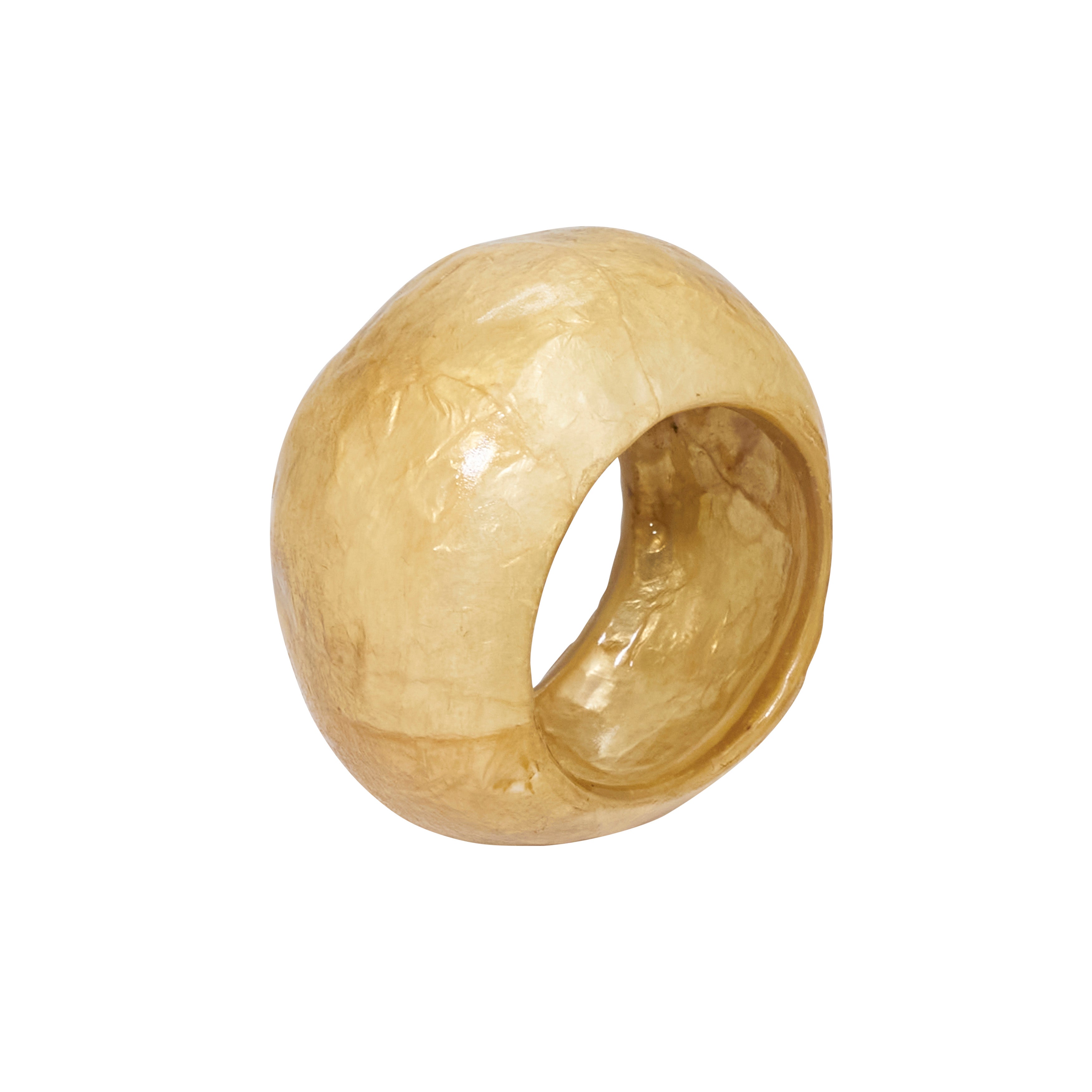 Textured Capiz Napkin Ring, Set of 4