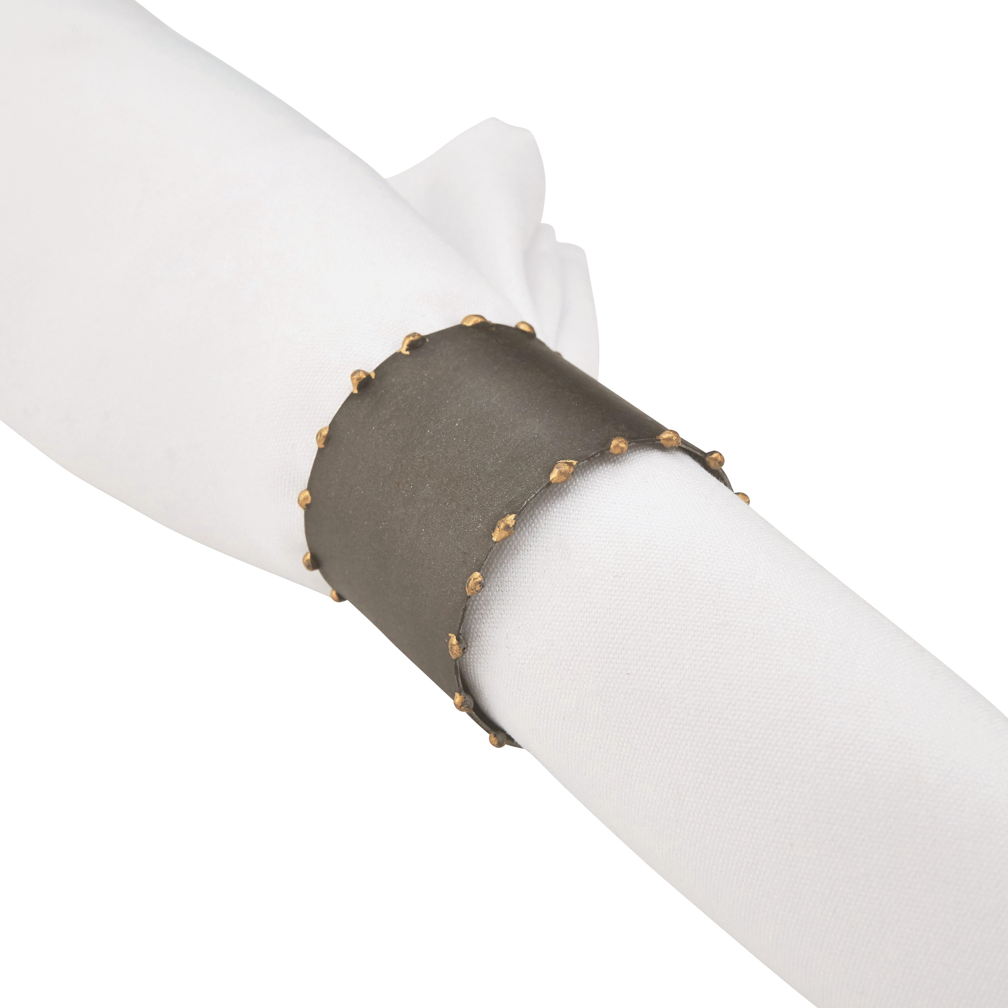 Dot Rim Napkin Ring, Set of 4