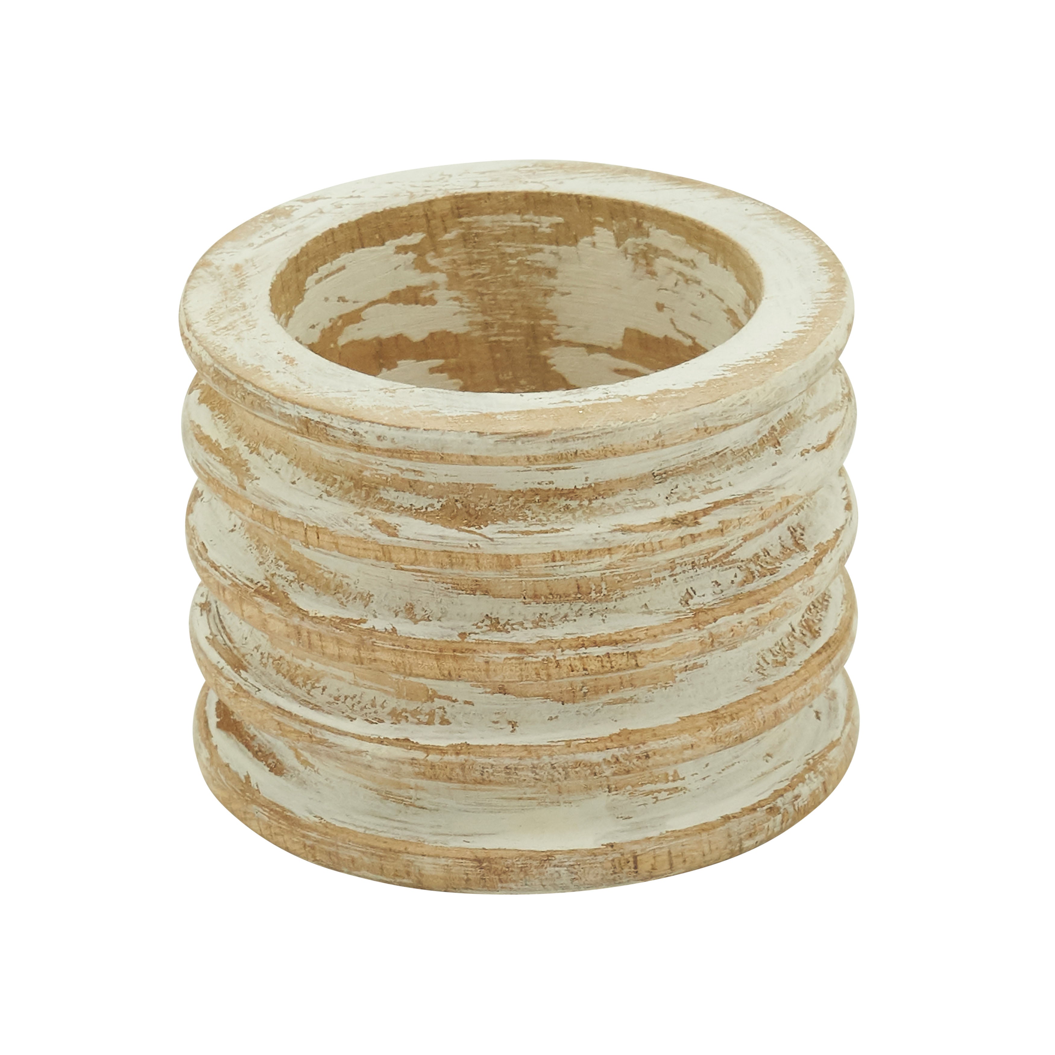 Pier 1 Wood Ribbed Napkin Ring - Thumbnail 4