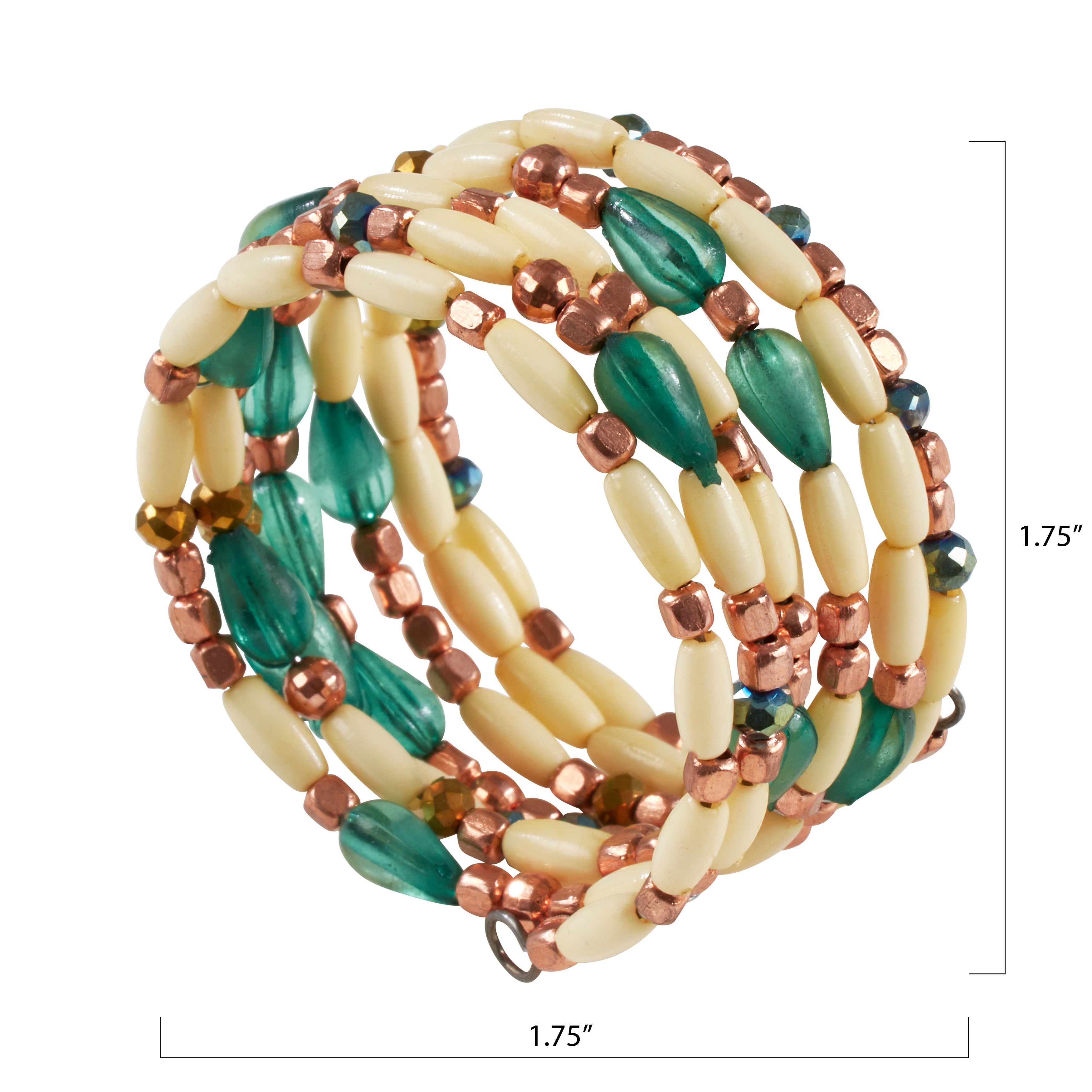 Beaded Napkin Ring, Set of 4