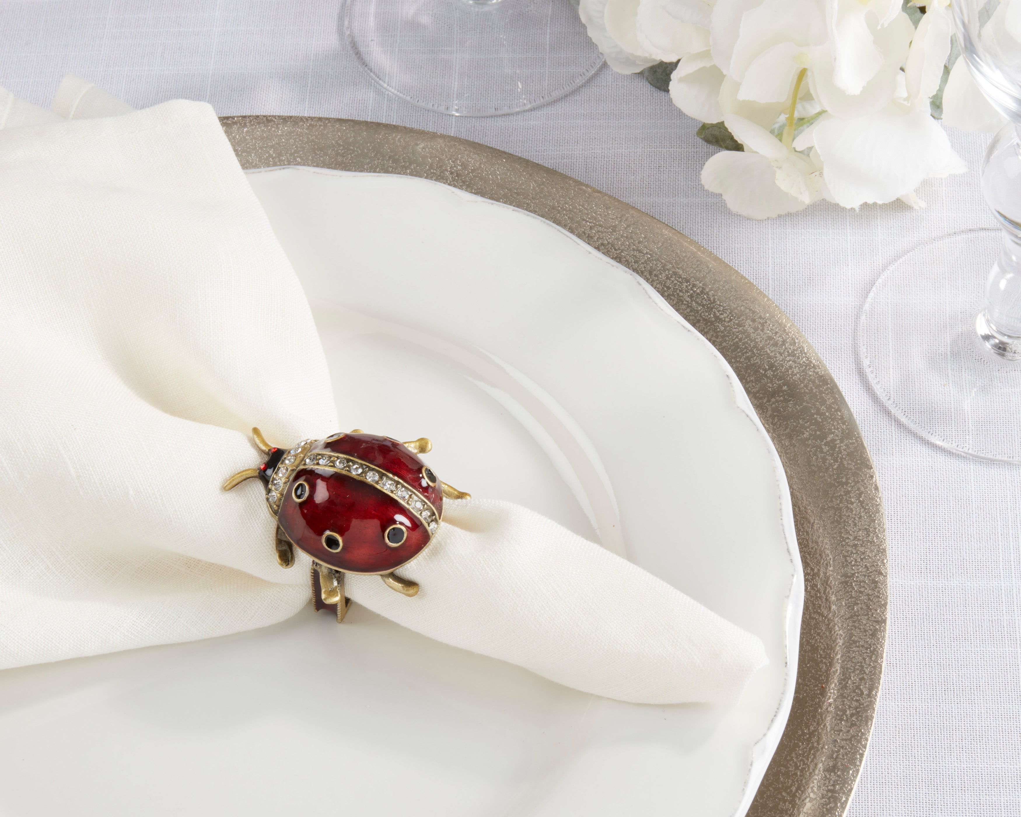 Ladybug Napkin Ring, Set of 4