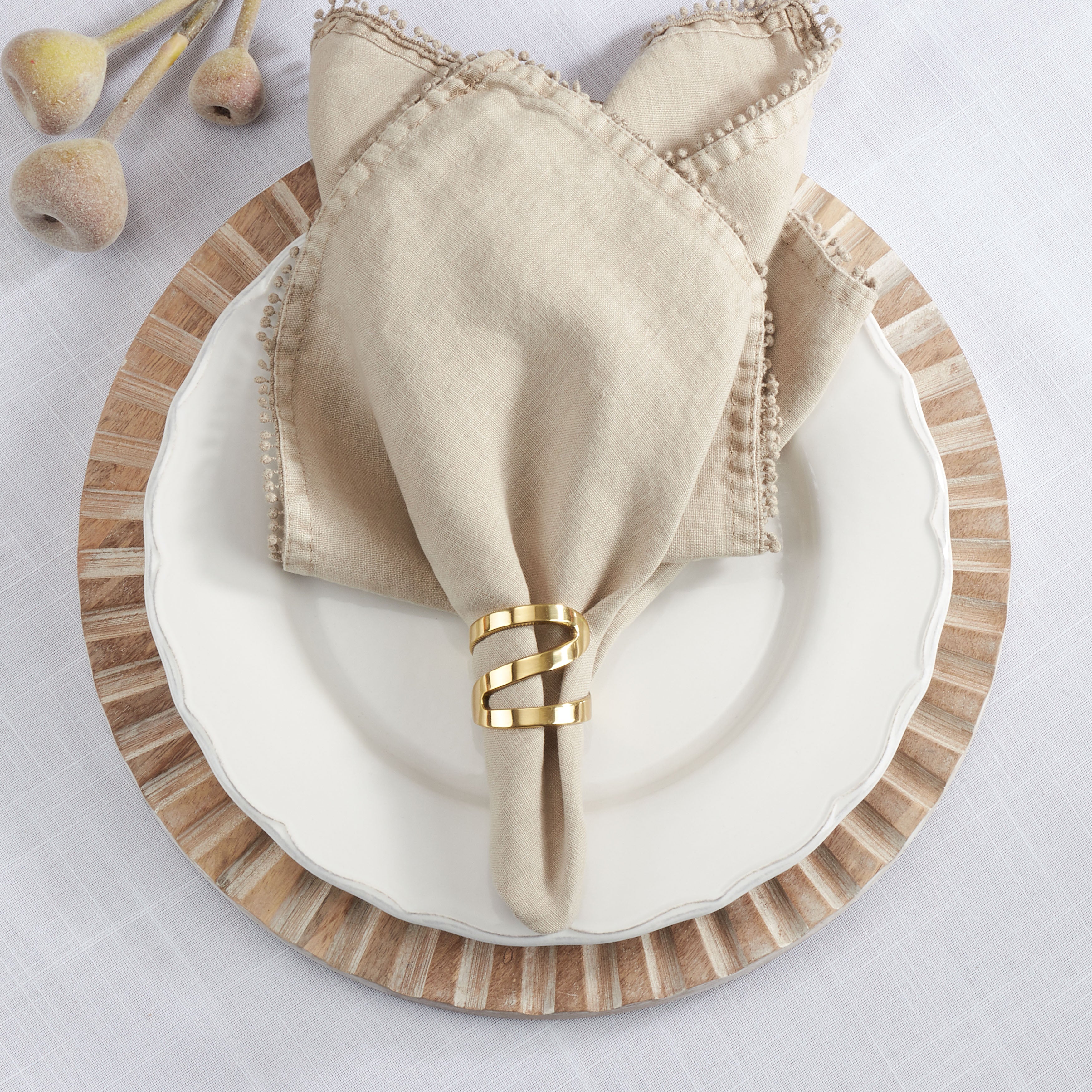 Zig Zag Napkin Ring, Set of 4