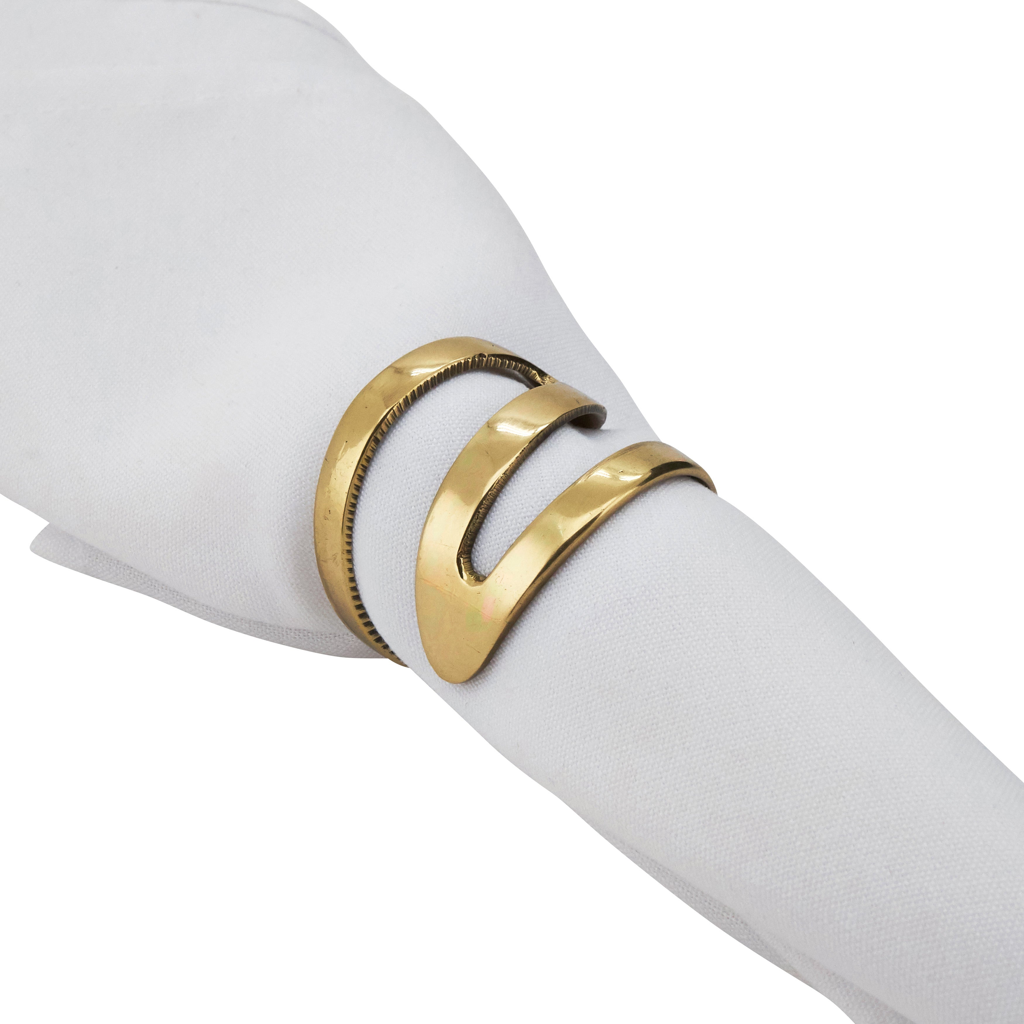 Zig Zag Napkin Ring, Set of 4