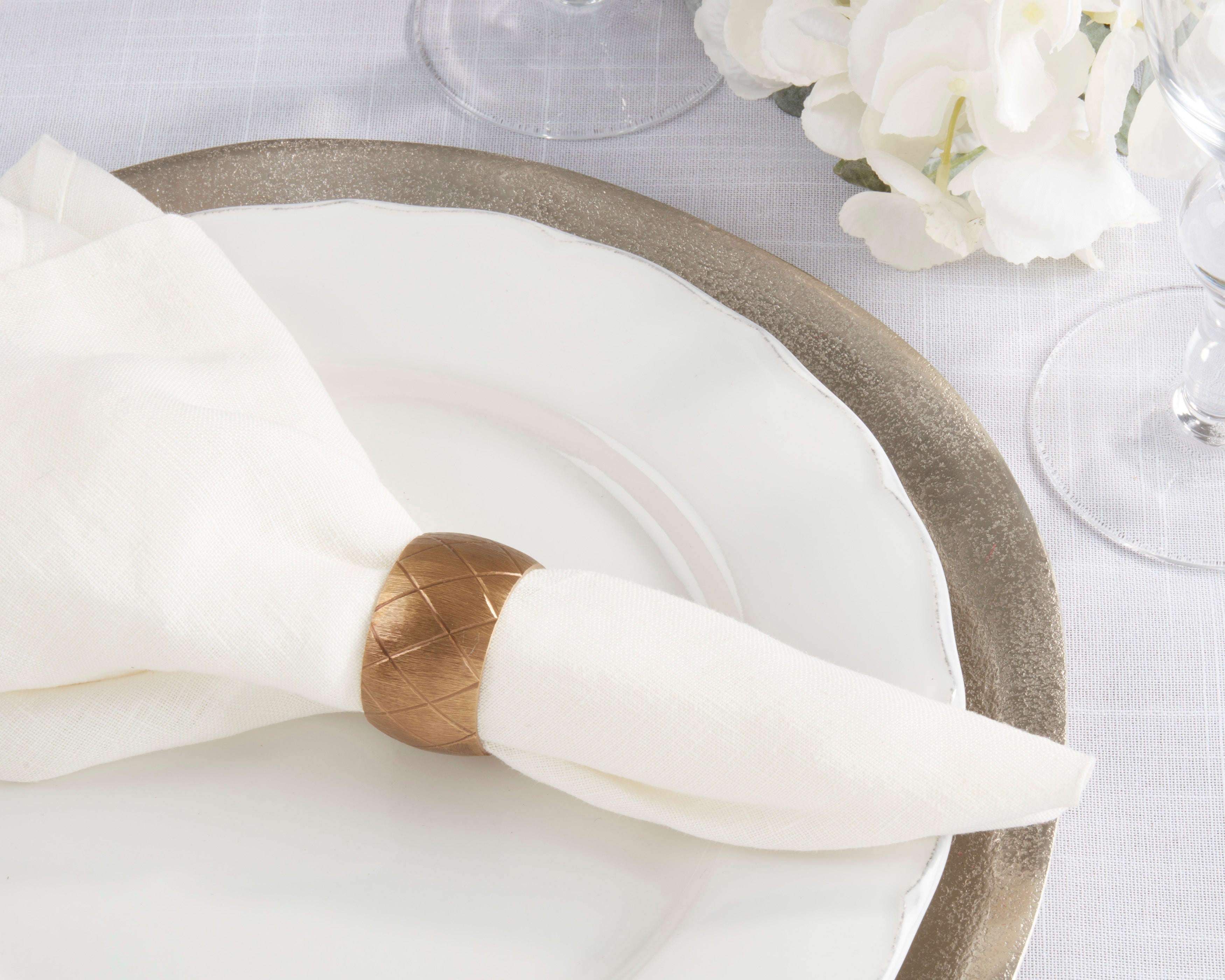 Harlequin Napkin Ring, Set of 4