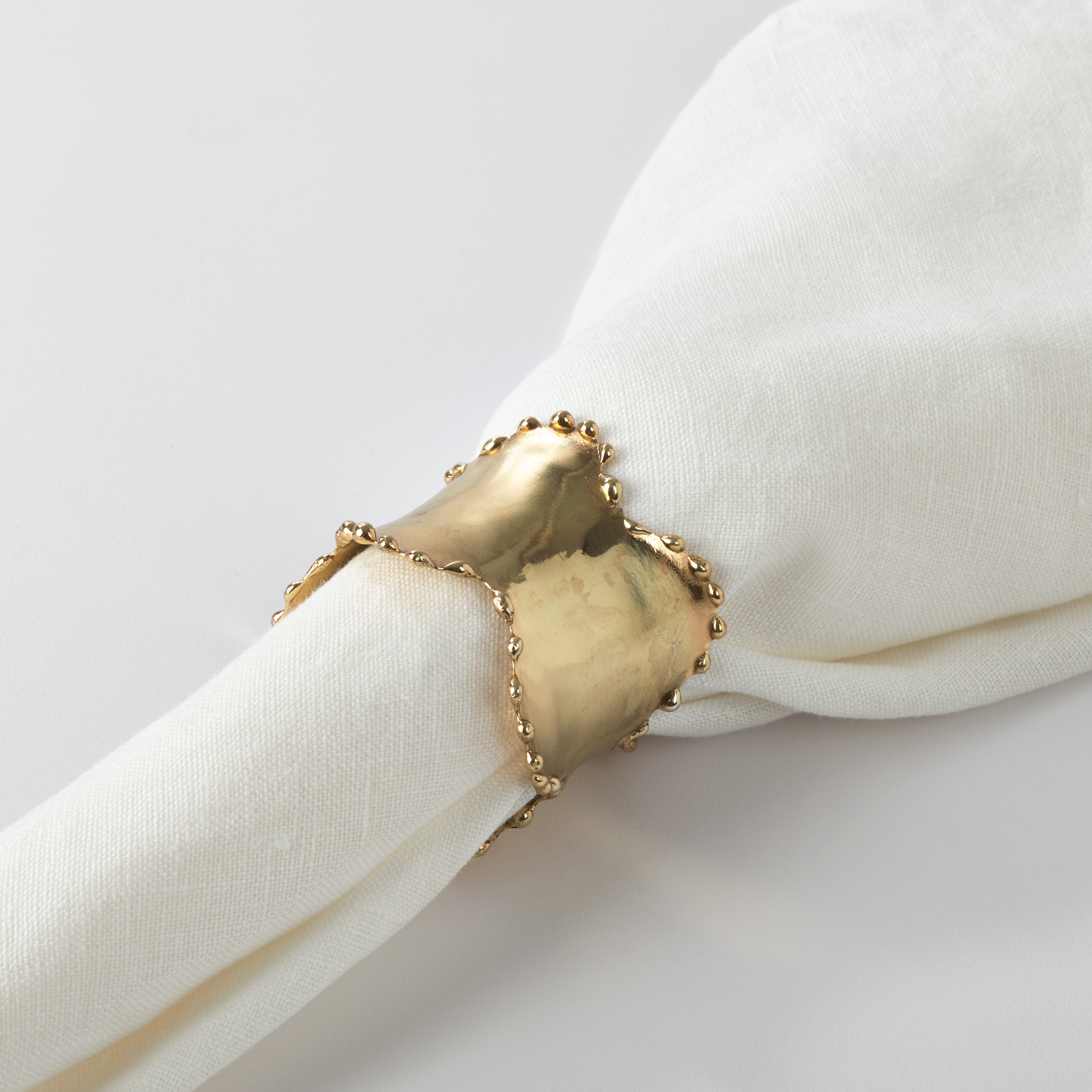 Classic Beaded Design Napkin Ring, Set of 4
